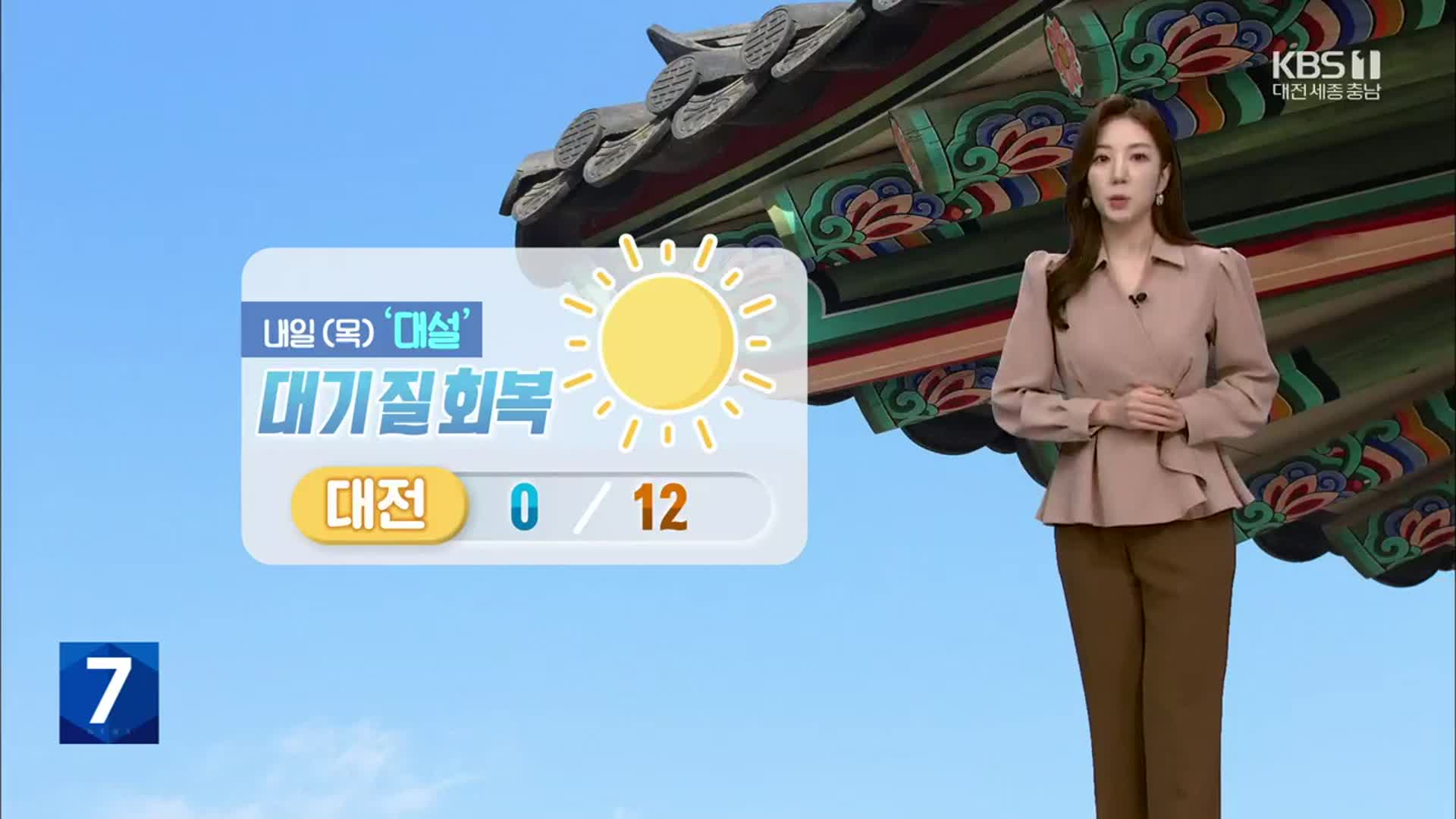 [날씨] 대전·세종·충남 밤까지 초미세먼지 주의…내일은 맑고 공기 깨끗