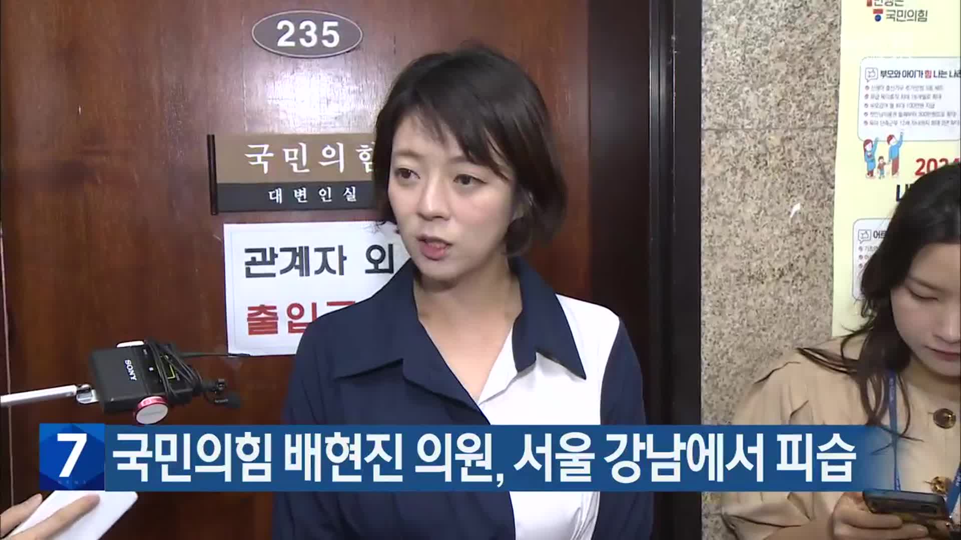 국민의힘 배현진 의원, 서울 강남에서 피습