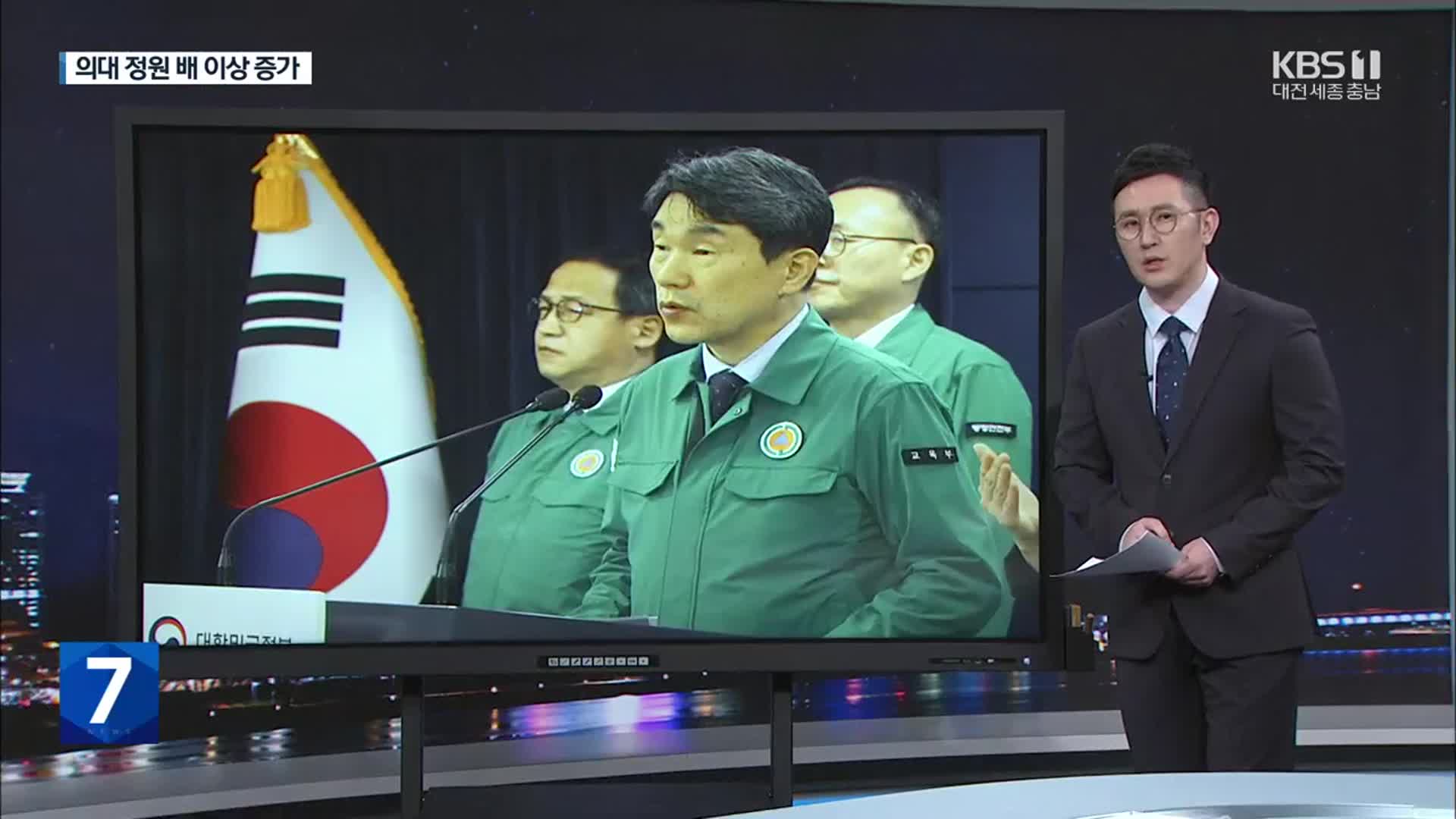 대전·충남 의대 입학정원 670명…배 이상 증가