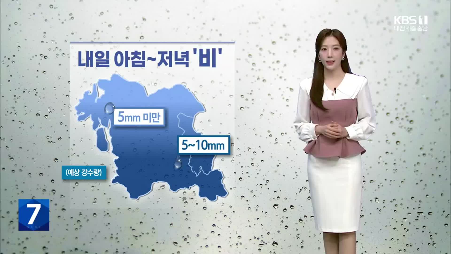 [날씨] 대전·세종·충남 내일 아침~저녁 ‘비’…최대 10mm