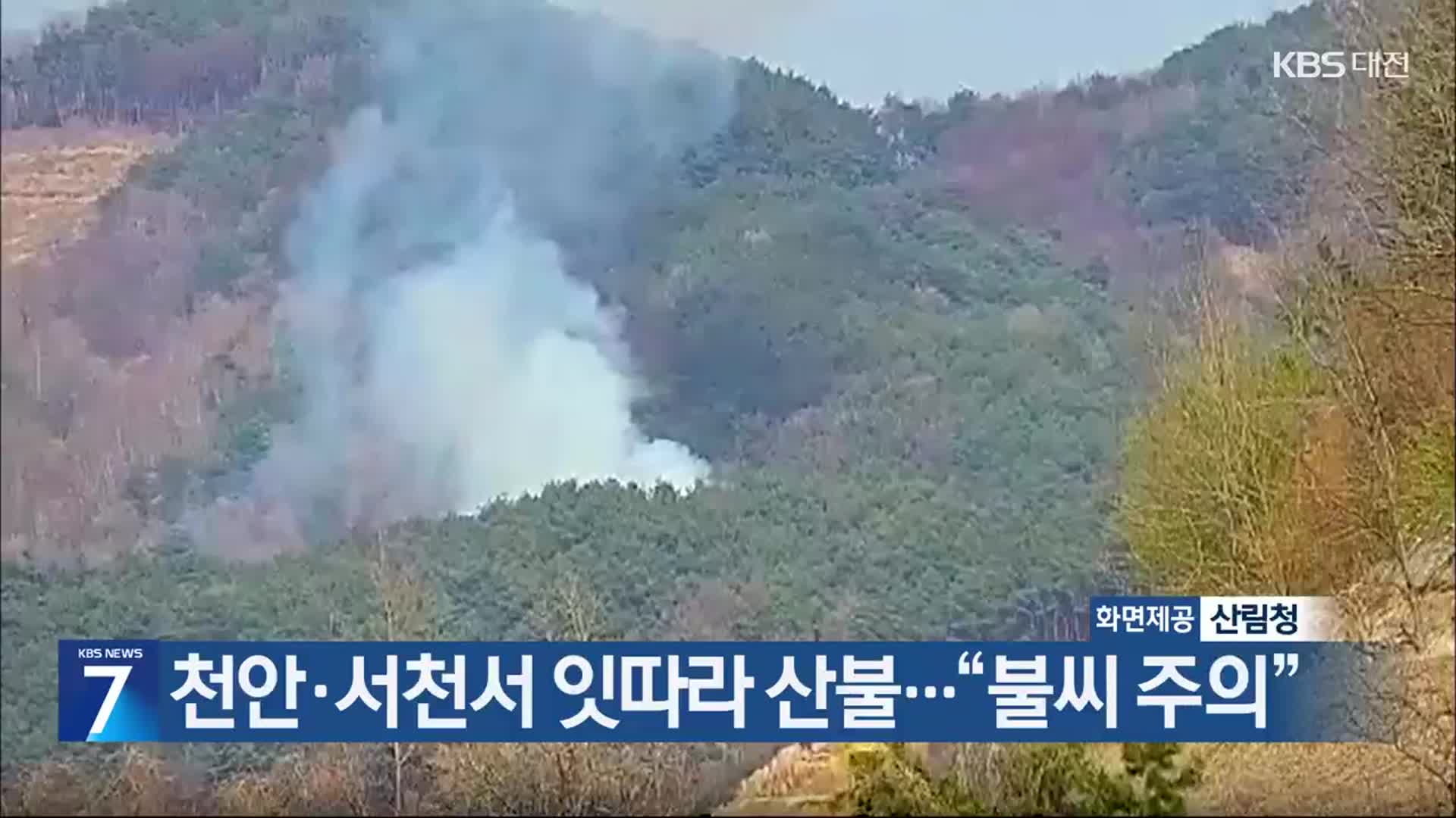 천안·서천서 잇따라 산불…“불씨 주의”
