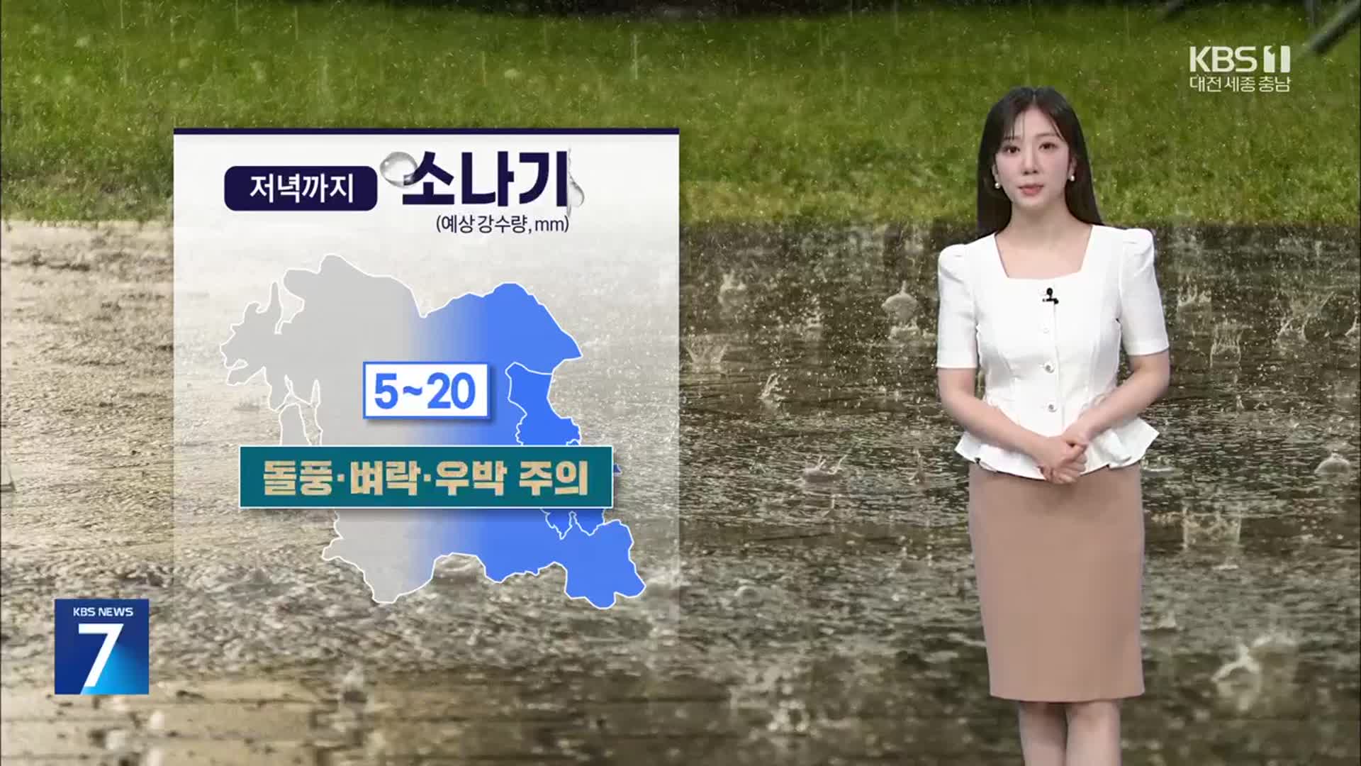 [날씨] 대전·세종·충남 저녁까지 소나기…내일 맑고 일교차 커