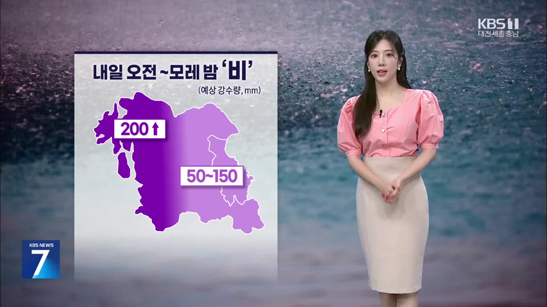 [날씨] 대전·세종·충남 내일 다시 강하고 많은 비…모레까지 200mm↑