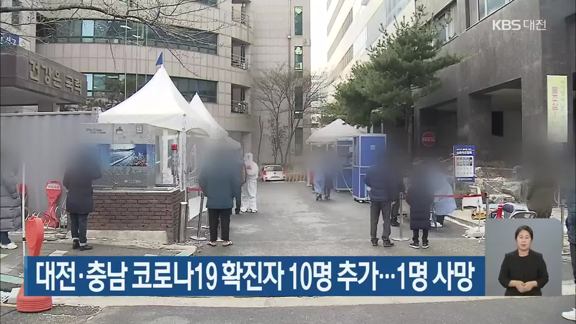 대전·충남 코로나19 확진자 10명 추가…1명 사망