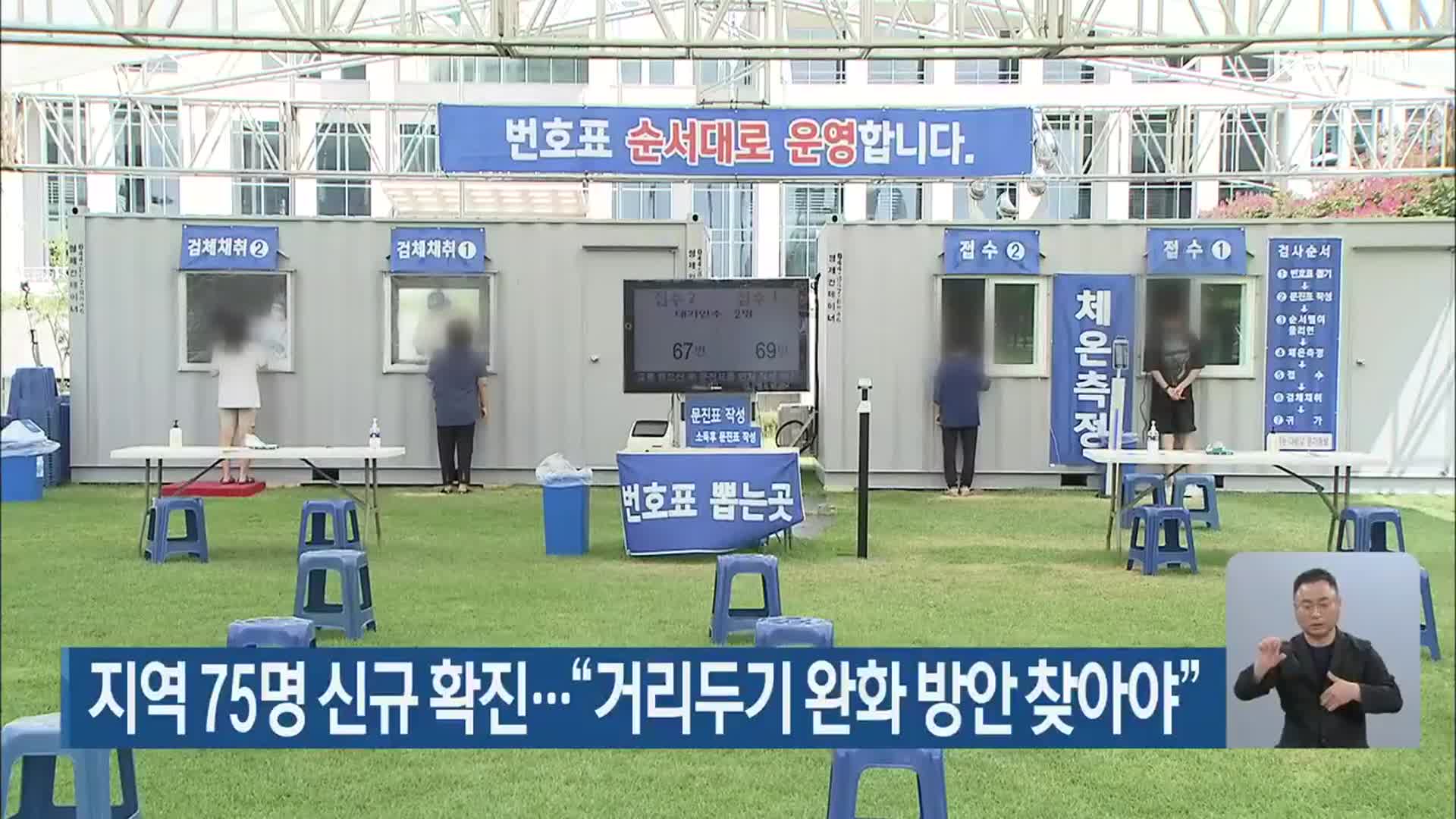 대전·세종·충남 지역 75명 신규 확진…“거리두기 완화 방안 찾아야”