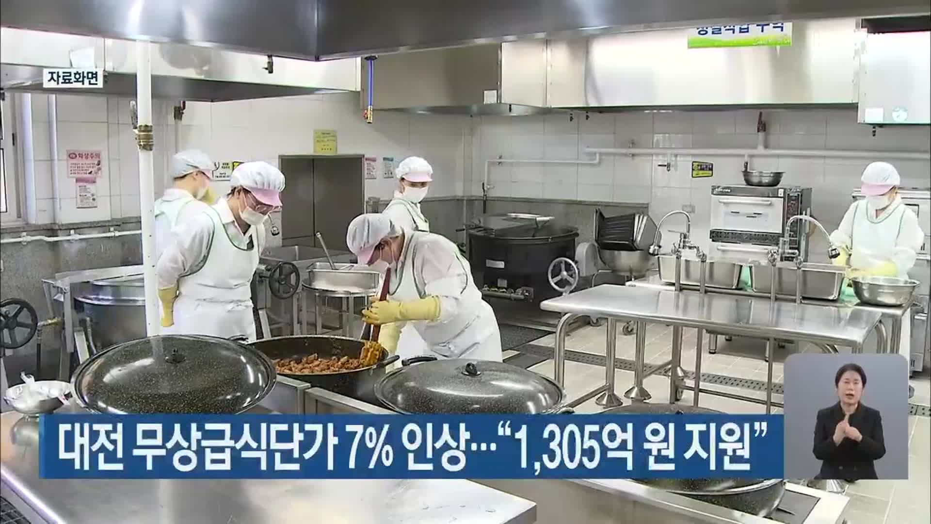 대전 무상급식단가 7% 인상…“1,305억 원 지원”