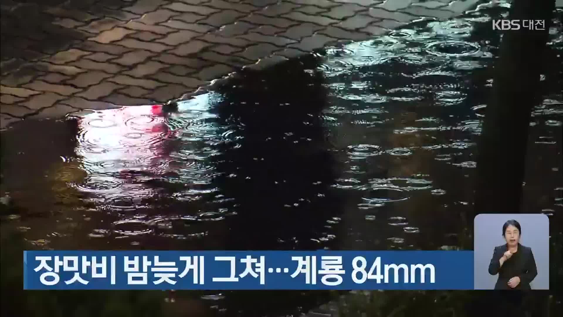 대전·세종·충남 장맛비 밤늦게 그쳐…계룡 84mm