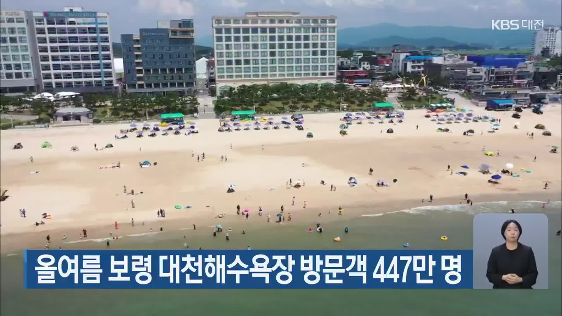 올여름 보령 대천해수욕장 방문객 447만 명