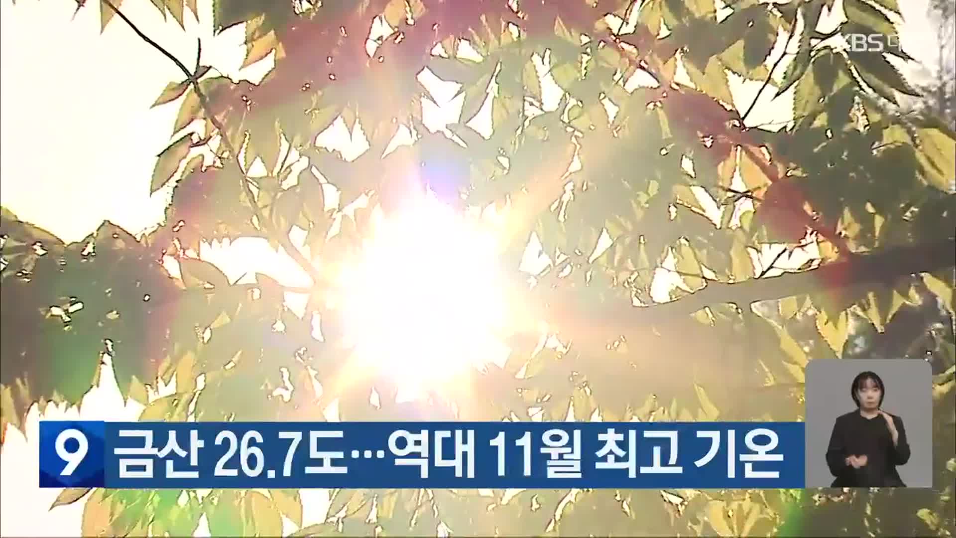 금산 26.7도…역대 11월 최고 기온