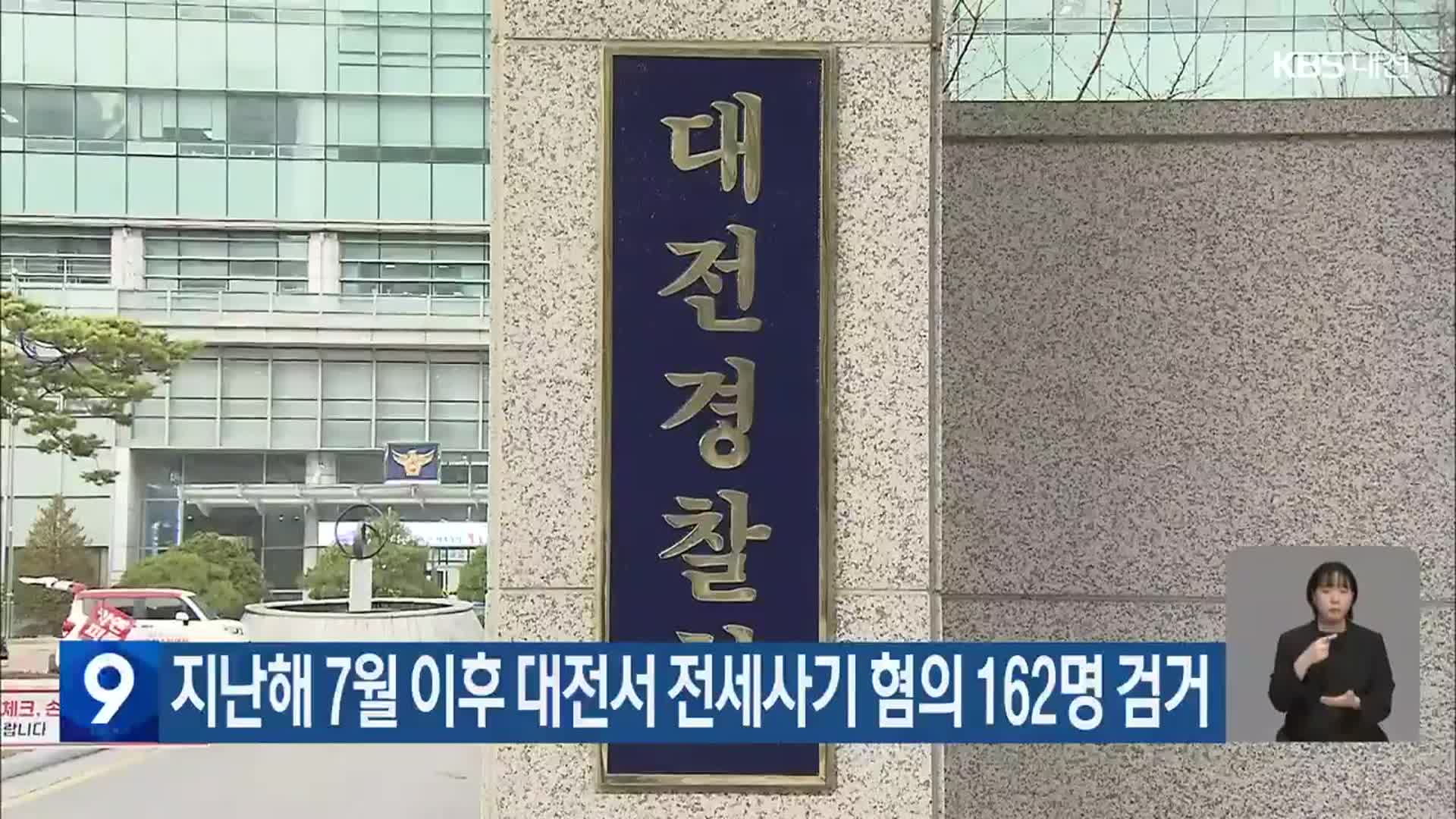 지난해 7월 이후 대전서 전세사기 혐의 162명 검거