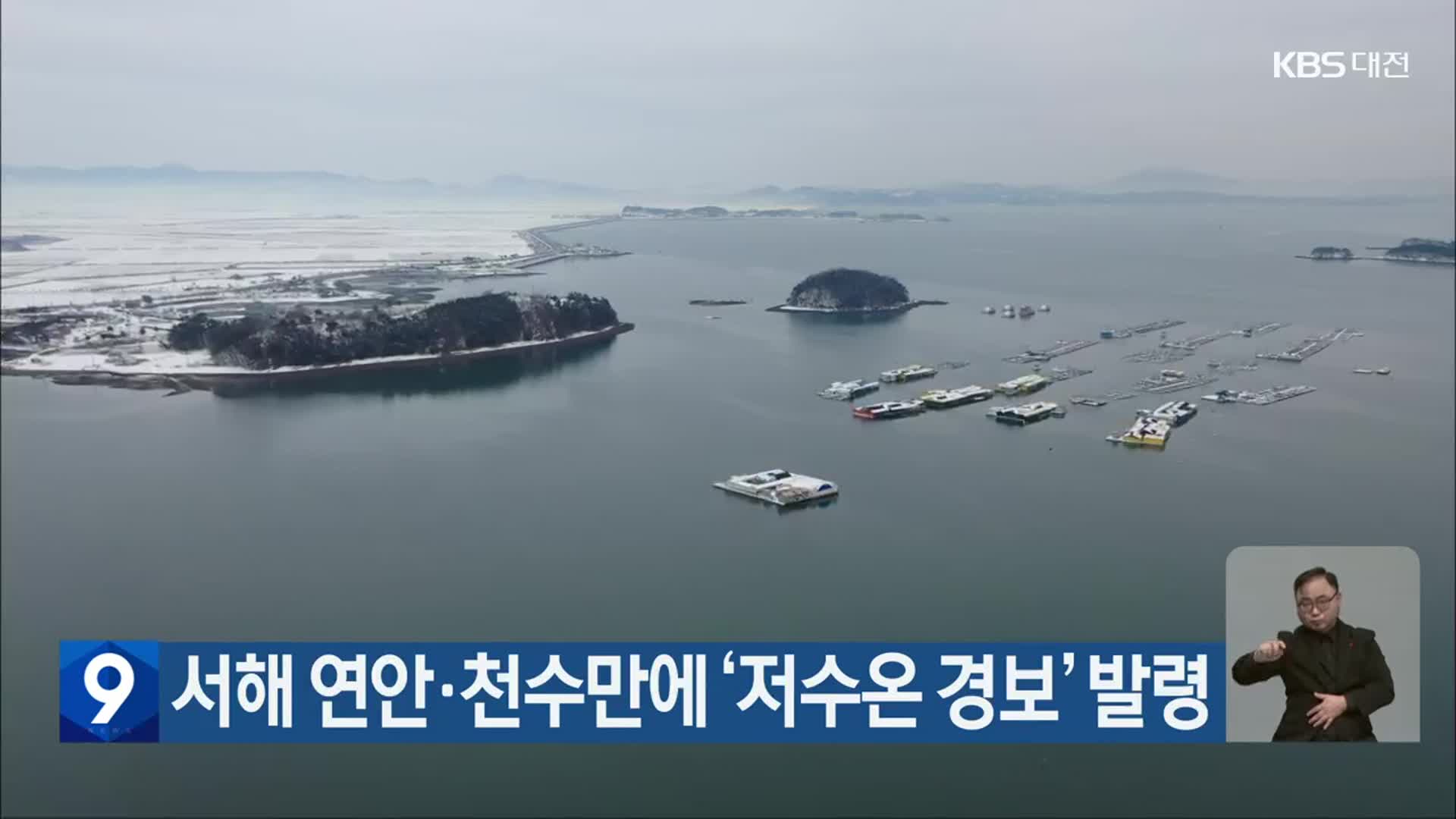 서해 연안·천수만에 ‘저수온 경보’ 발령