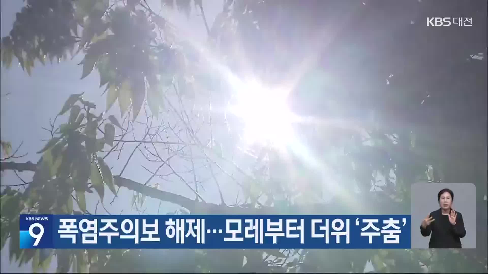 대전·세종·충남 폭염주의보 해제…모레부터 더위 ‘주춤’