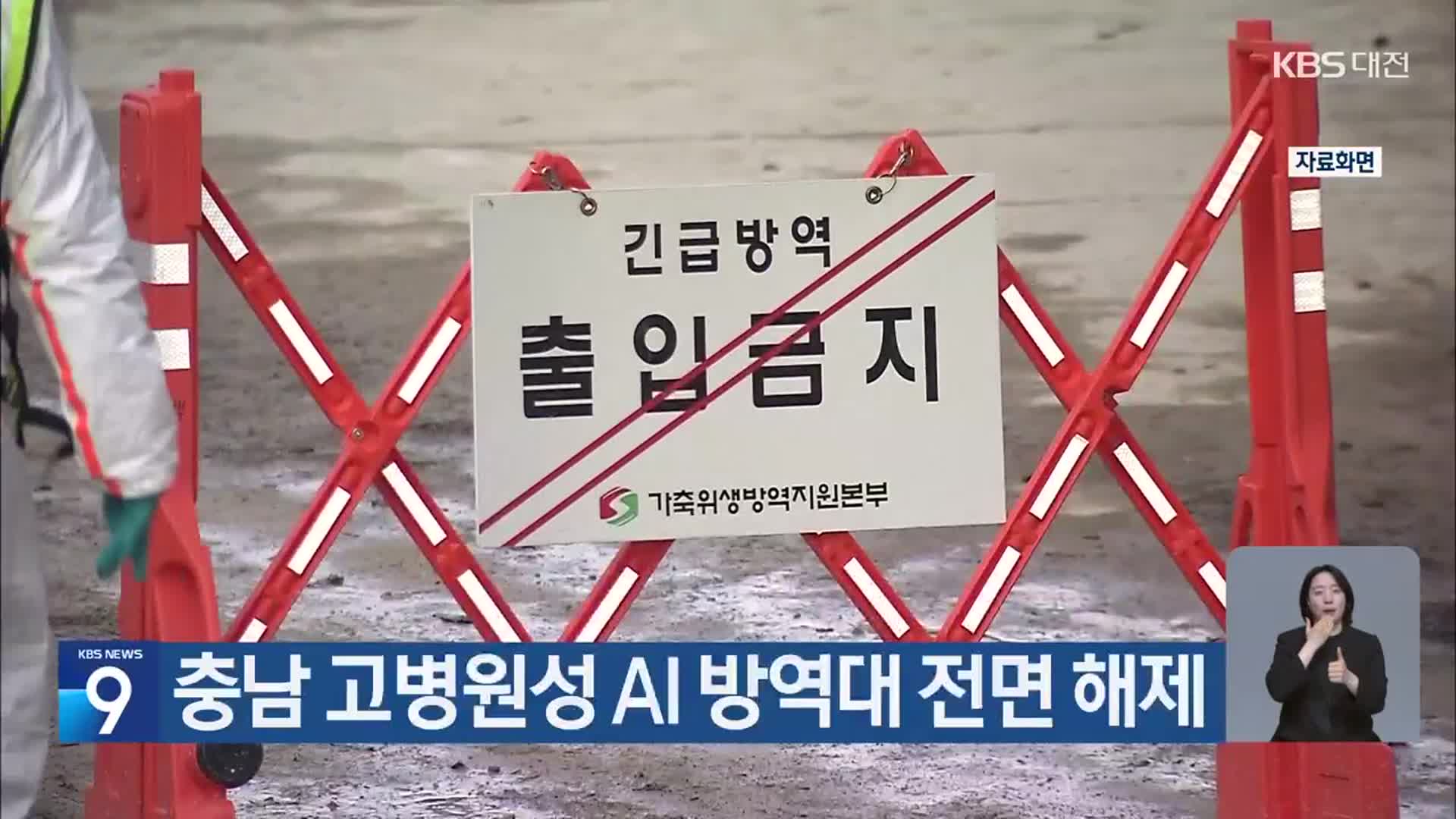 충남 고병원성 AI 방역대 전면 해제