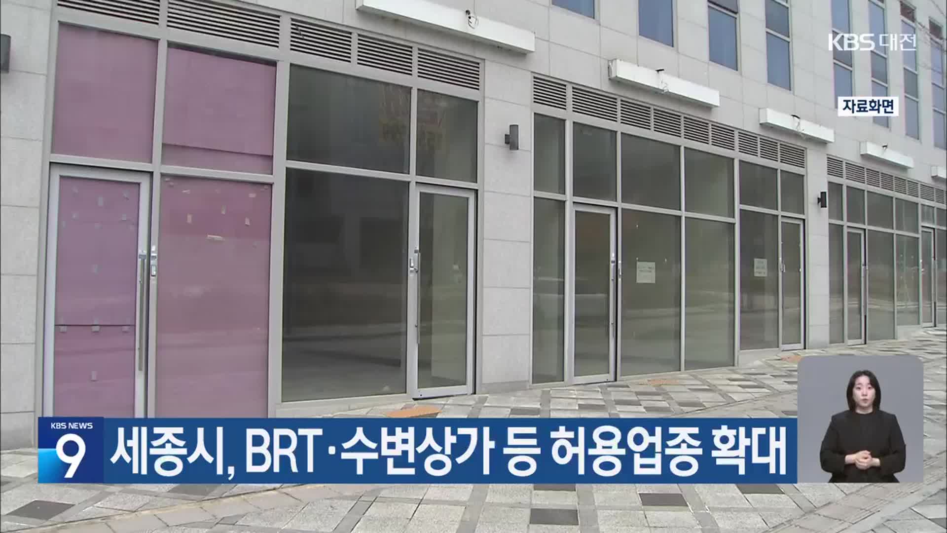 세종시, BRT·수변상가 등 허용업종 확대