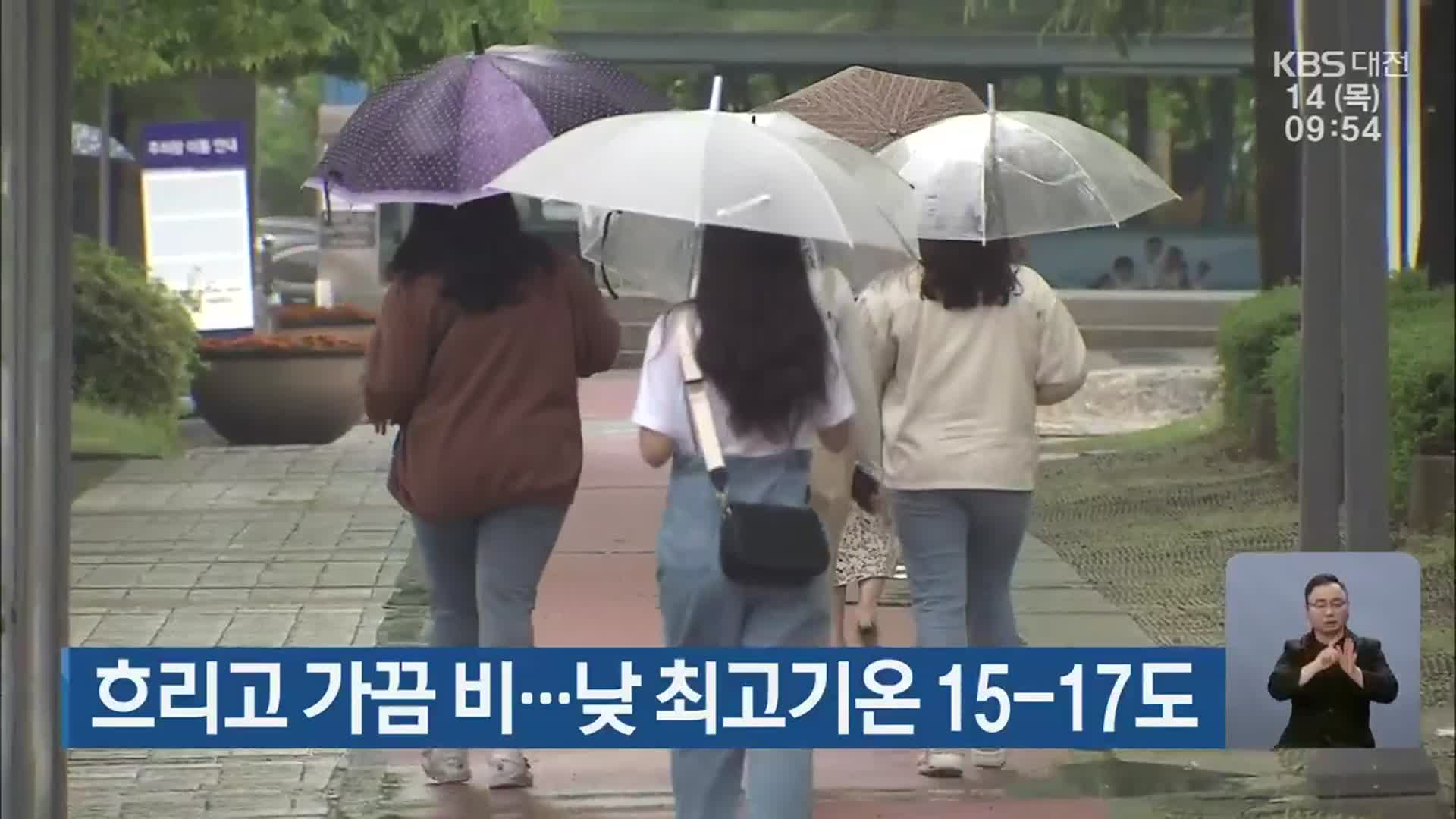 대전·세종·충남 흐리고 가끔 비…낮 최고기온 15-17도