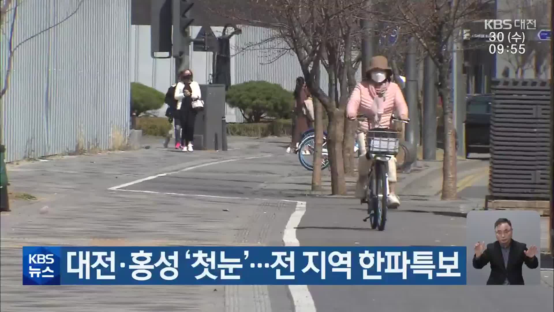 대전·홍성 ‘첫눈’…대전·세종·충남 전 지역 한파특보