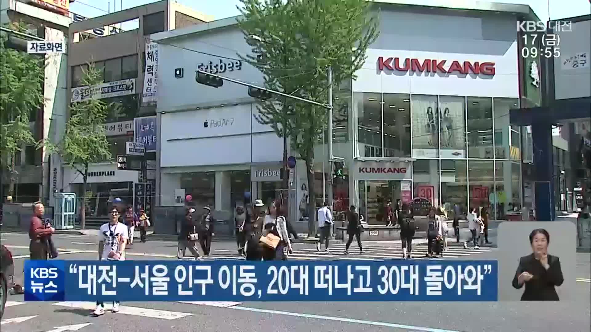 “대전-서울 인구 이동, 20대 떠나고 30대 돌아와”