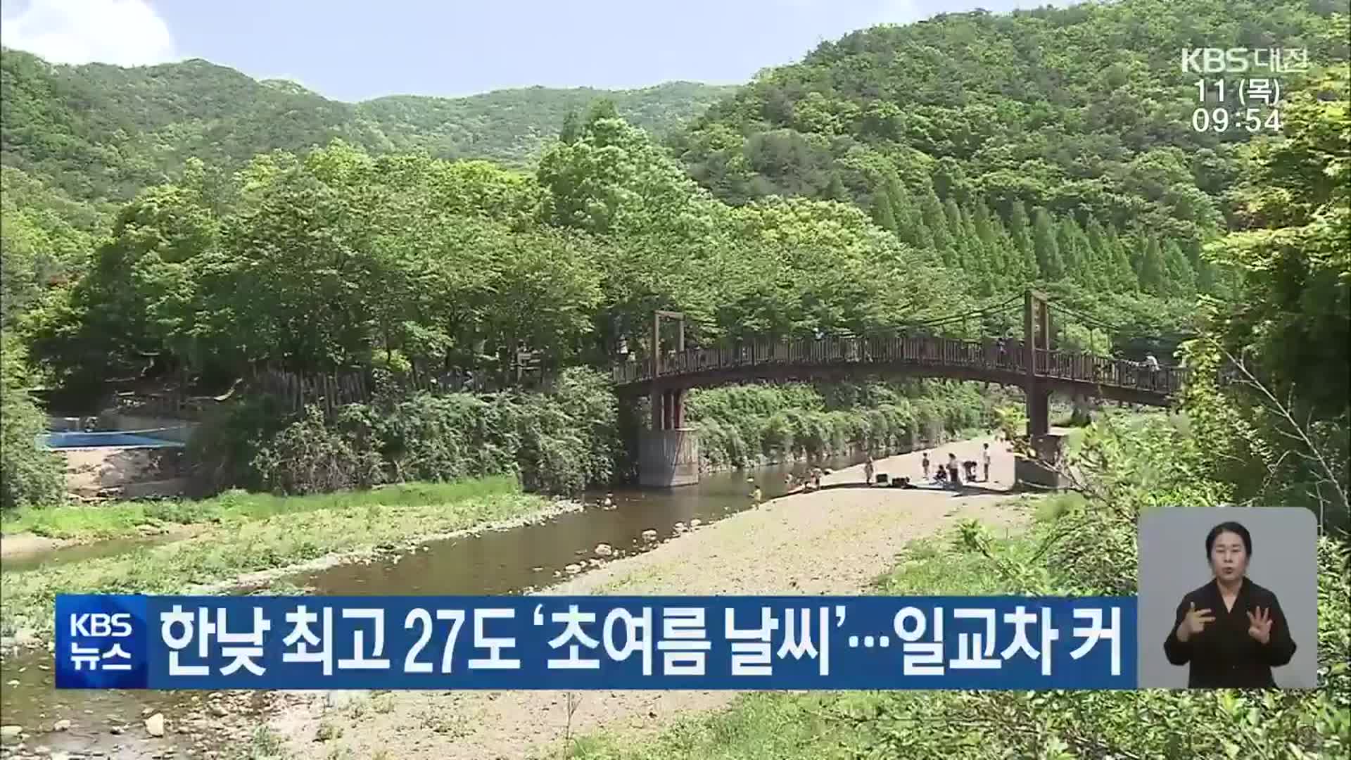 대전·세종·충남 한낮 최고 27도 ‘초여름 날씨’…일교차 커