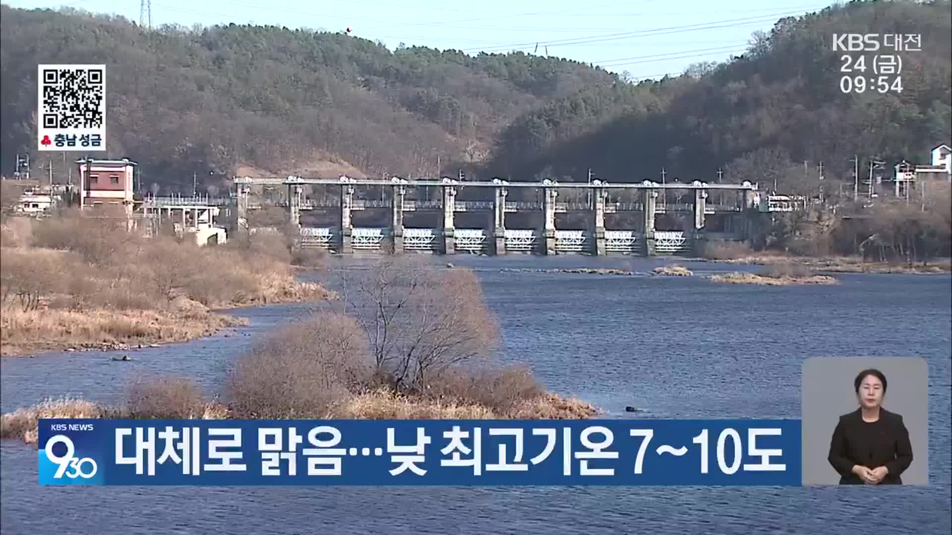 대전·세종·충남 대체로 맑음…낮 최고기온 7~10도