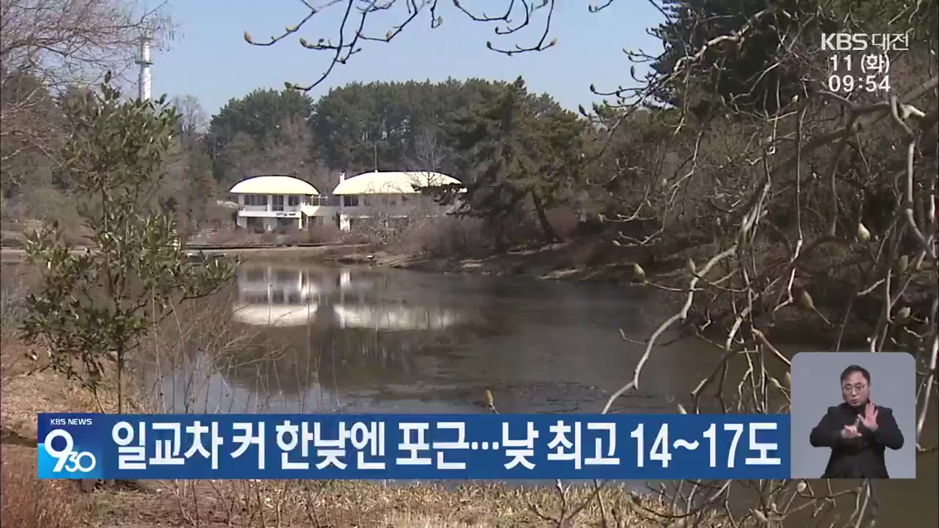 대전·세종·충남 일교차 커 한낮엔 포근…낮 최고 14~17도