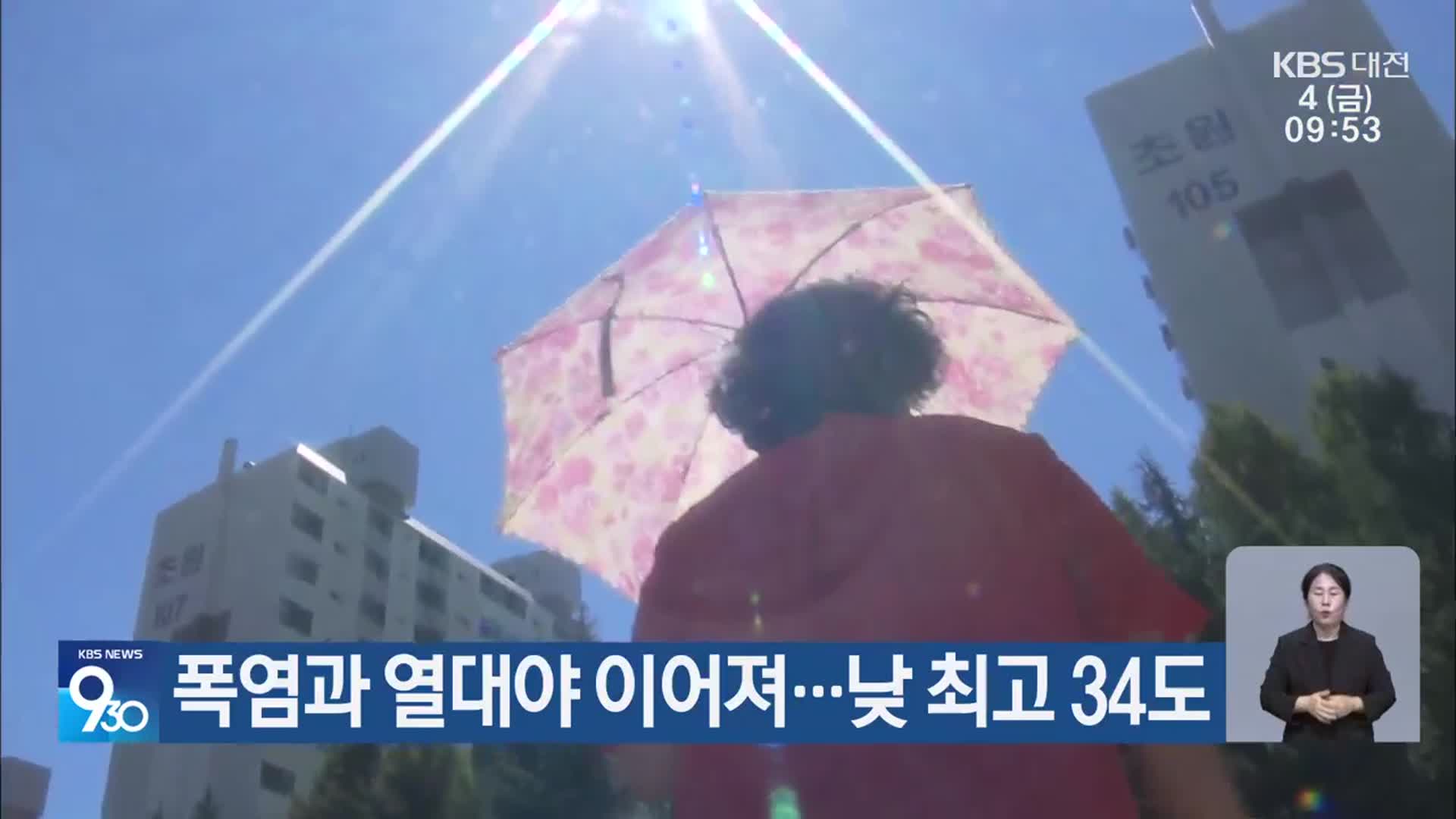대전·세종·충남 폭염과 열대야 이어져…낮 최고 34도