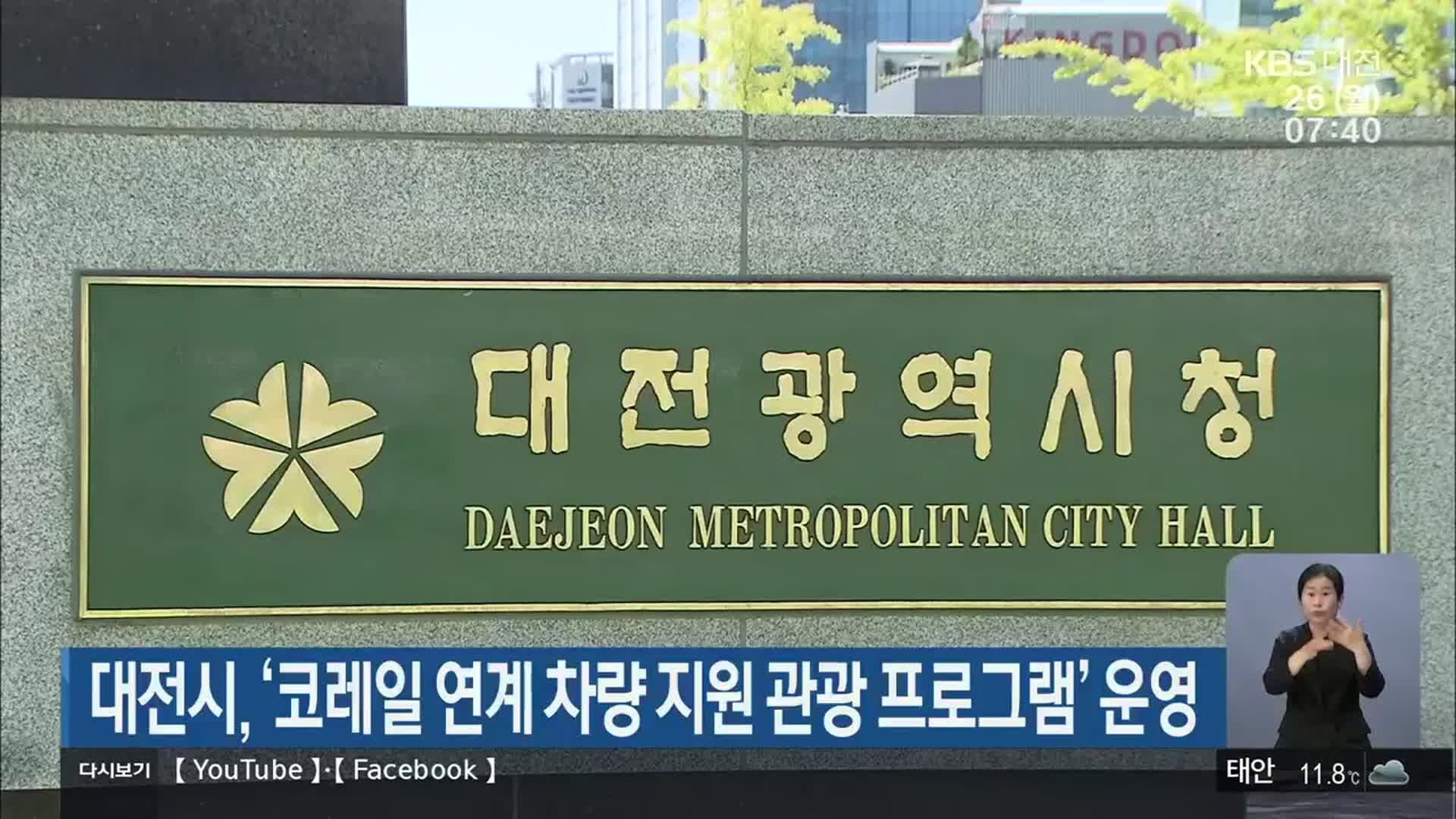 대전시, ‘코레일 연계 차량 지원 관광 프로그램’ 운영