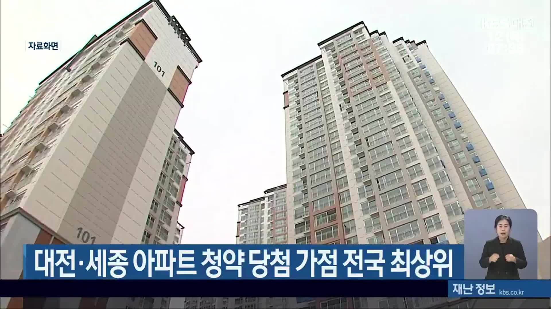 대전·세종 아파트 청약 당첨 가점 전국 최상위
