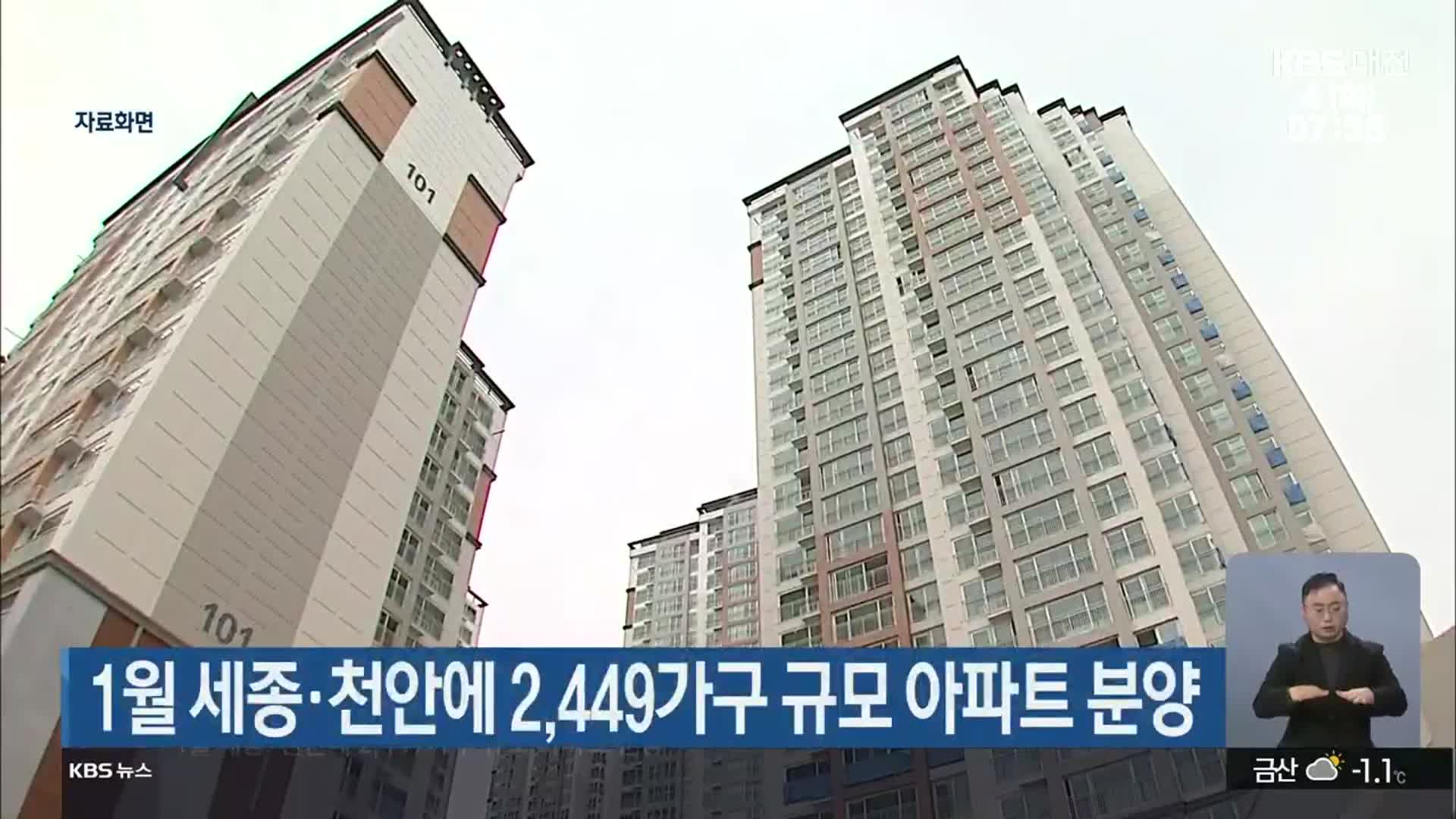 1월 세종·천안에 2,449가구 규모 아파트 분양 