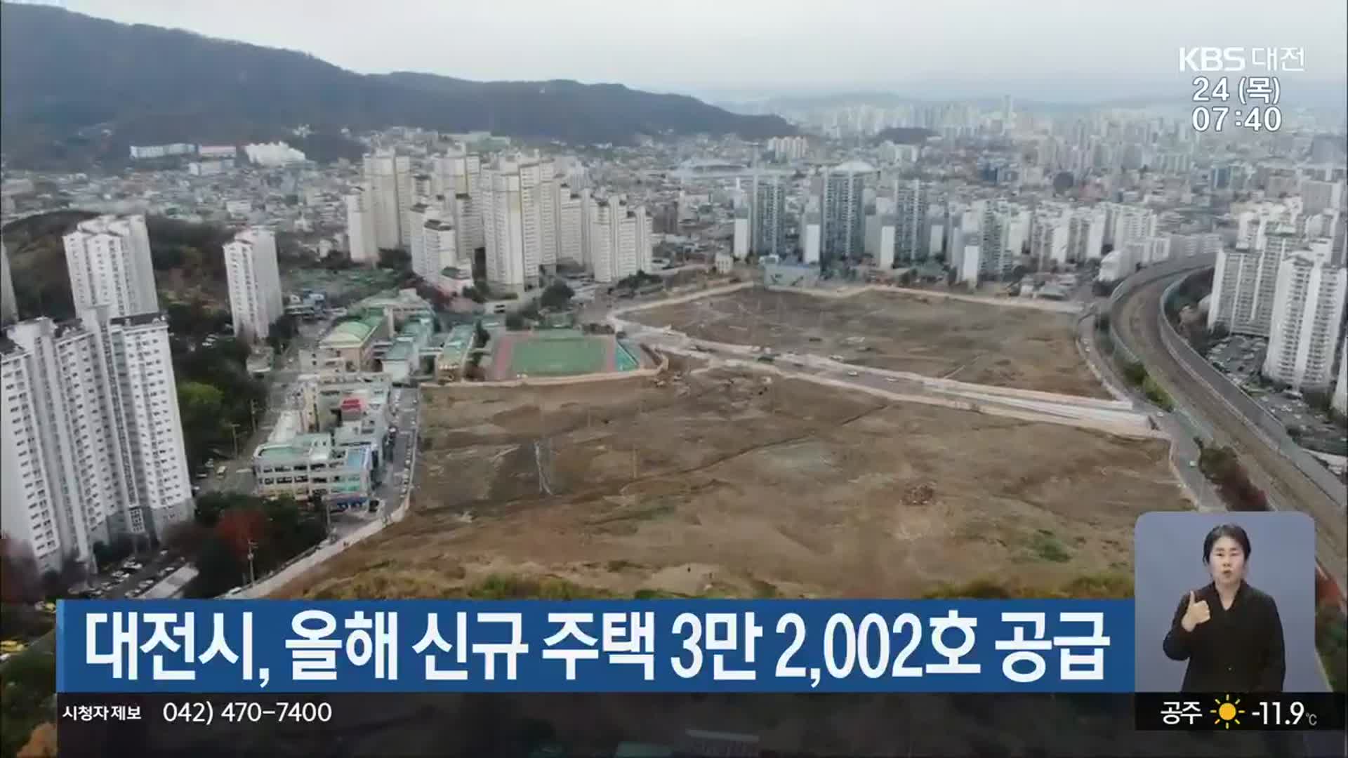 대전시, 올해 신규 주택 3만 2,002호 공급