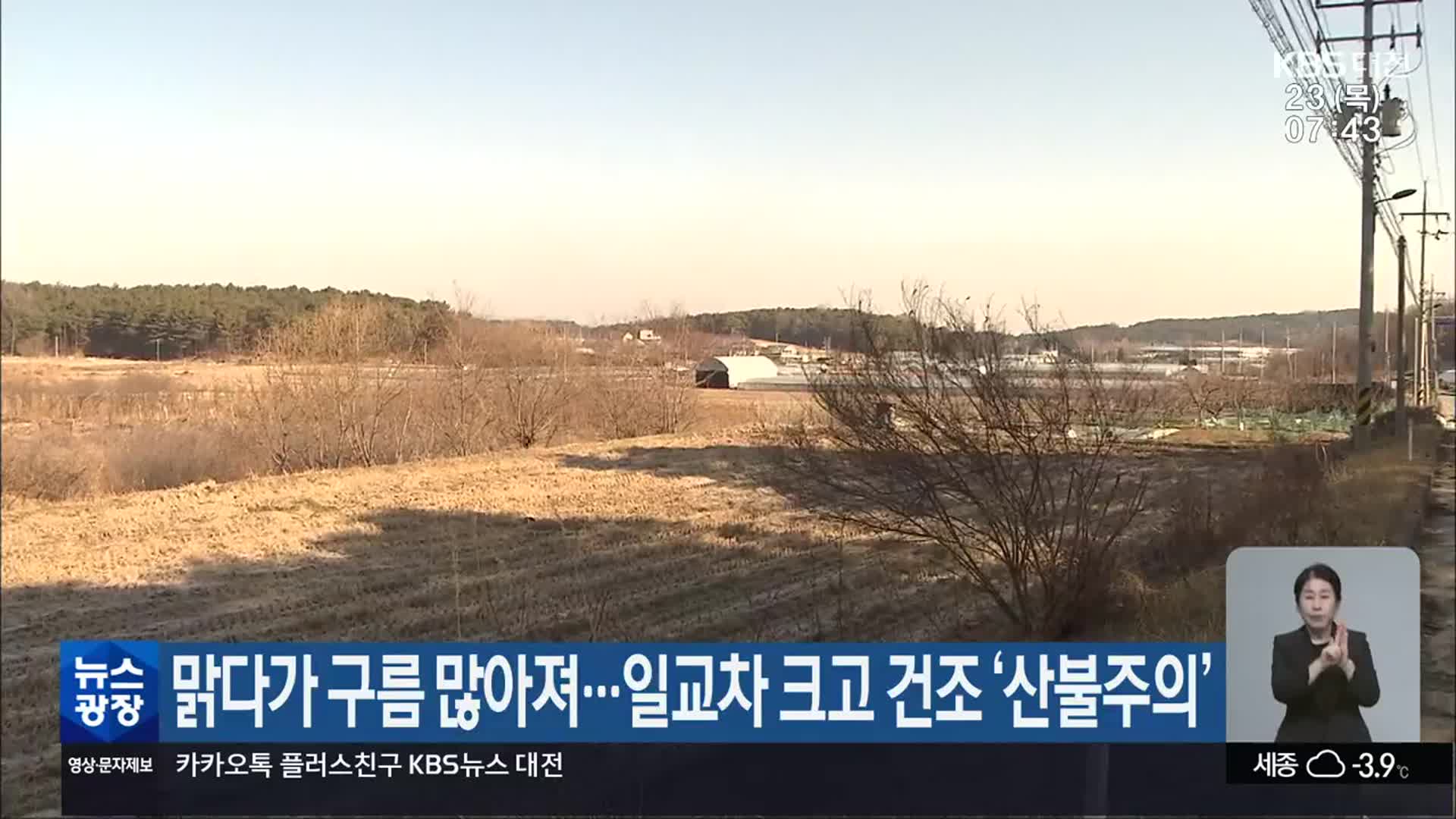대전·세종·충남 맑다가 구름 많아져…일교차 크고 건조 ‘산불주의’