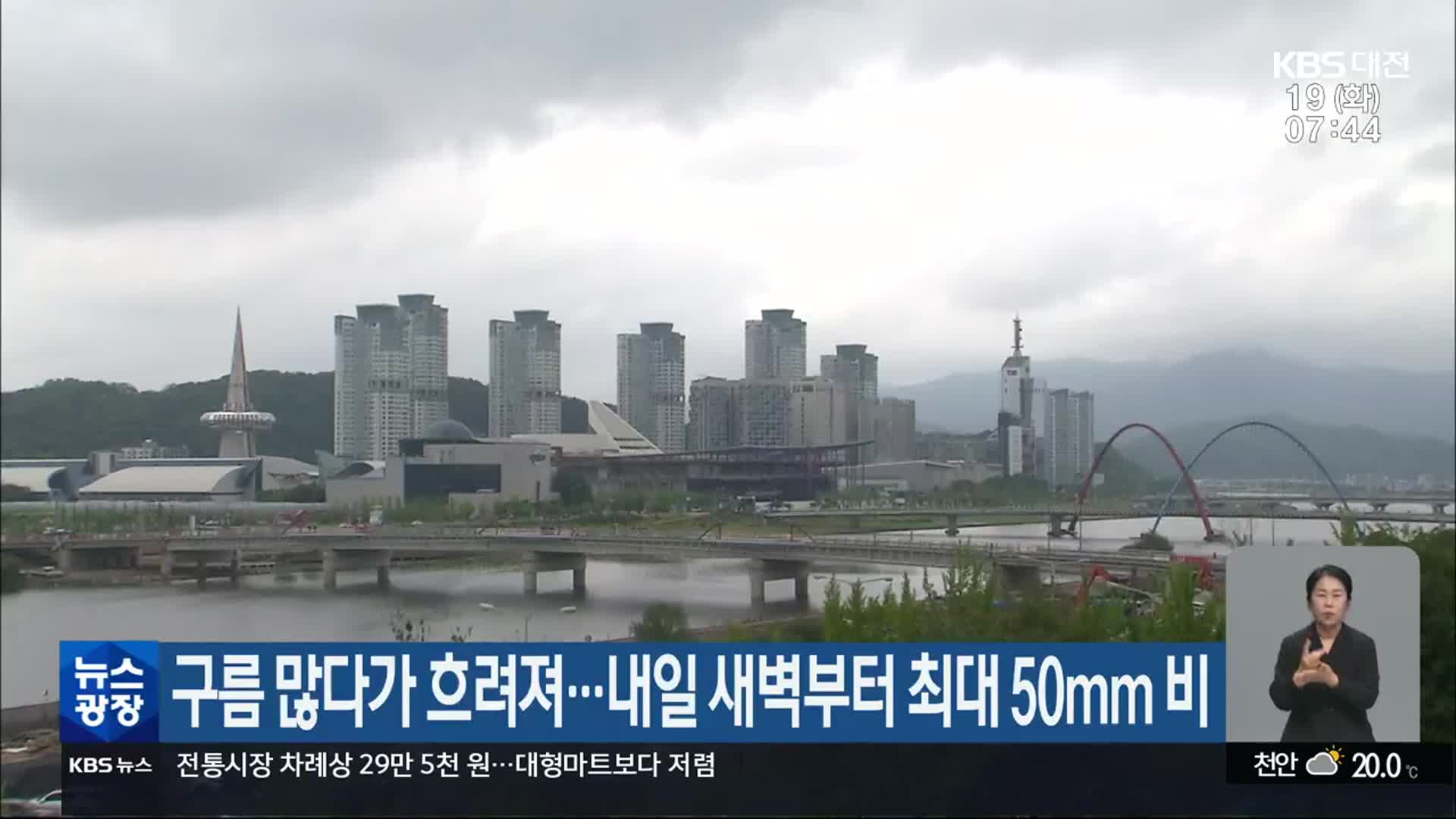 대전·세종·충남 구름 많다가 흐려져…내일 새벽부터 최대 50mm 비
