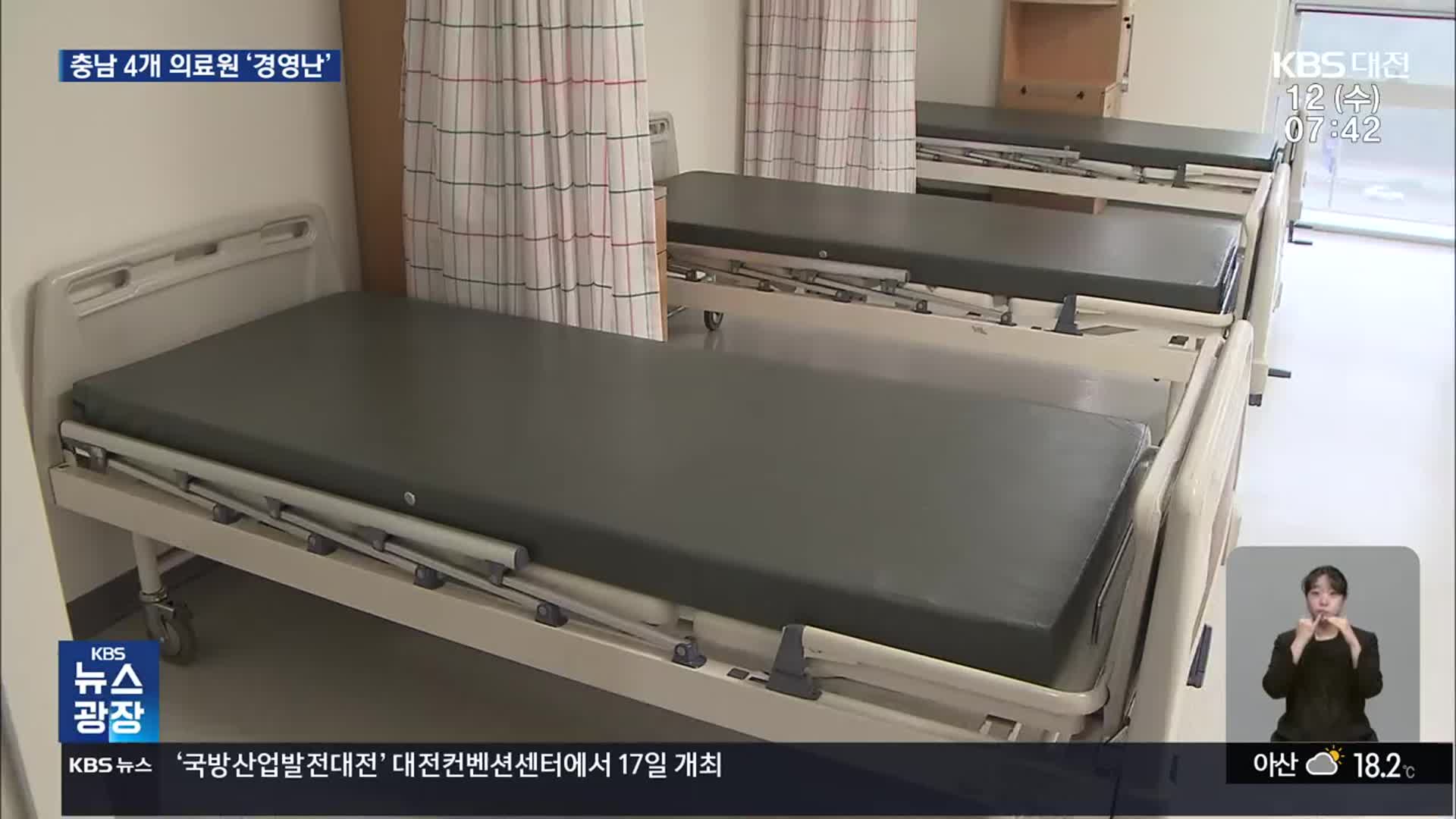 충남 4개 의료원 경영적자 심각…공공의료 붕괴 직면