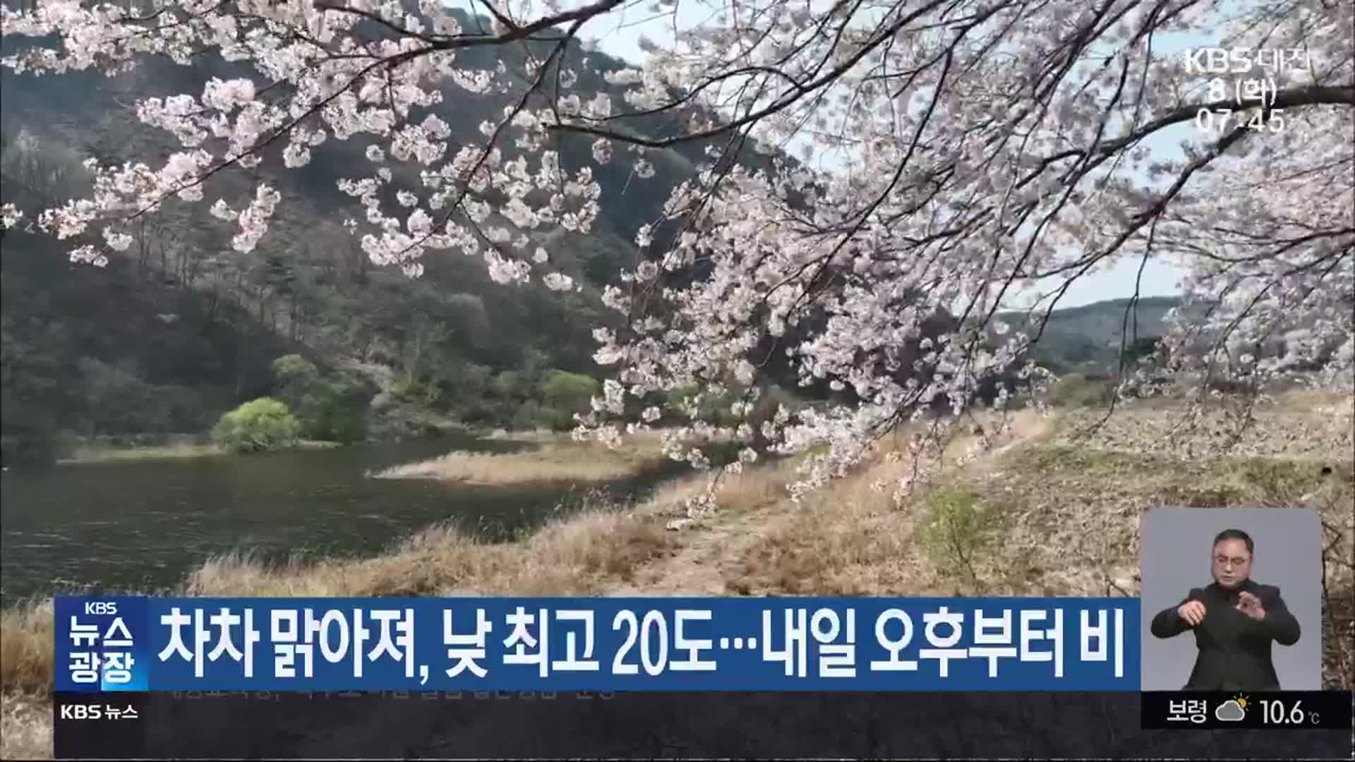 대전·세종·충남 차차 맑아져, 낮 최고 20도…내일 오후부터 비