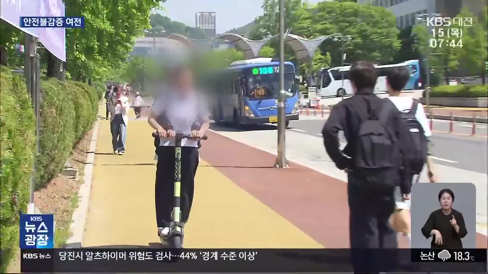 “안전모는 불편해서…” 전동킥보드 안전불감증 여전