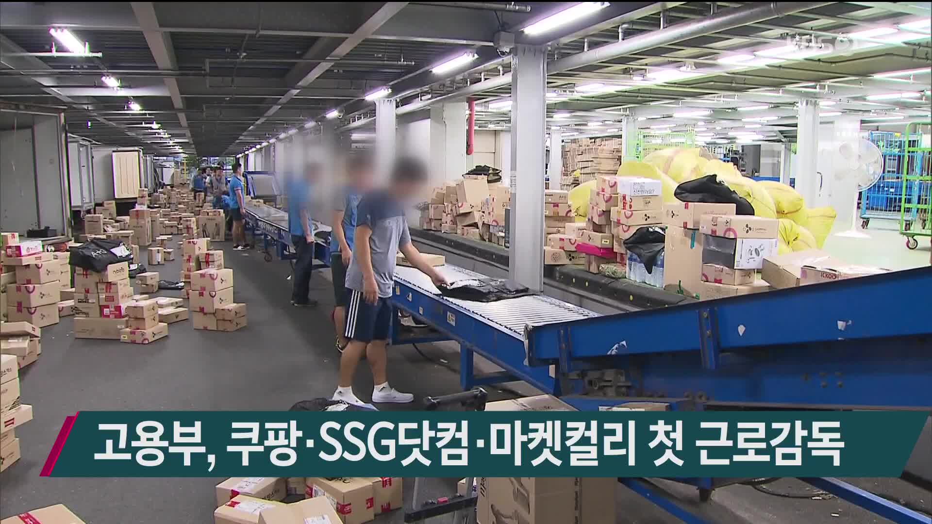 고용부, 쿠팡·SSG닷컴·마켓컬리 첫 근로감독
