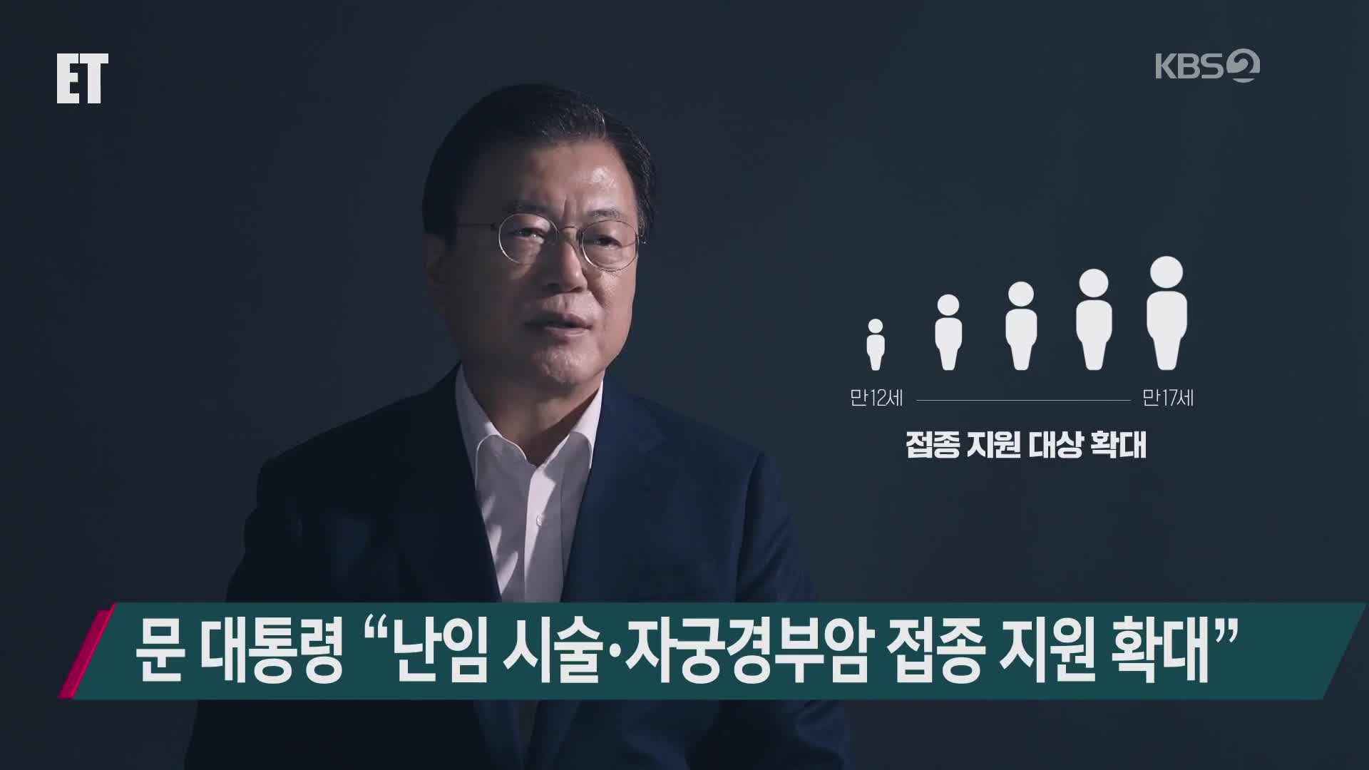 문 대통령 “난임 시술·자궁경부암 접종 지원 확대”