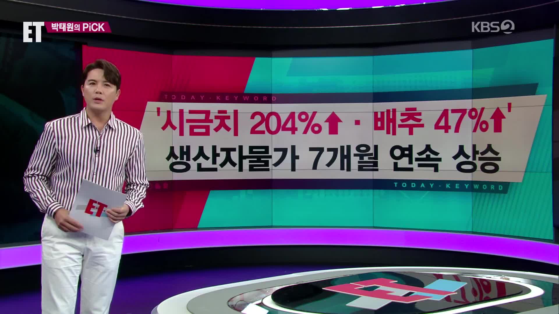 [ET] ‘시금치 204%·배추 47%↑’ 생산자물가 7개월 연속 상승 외