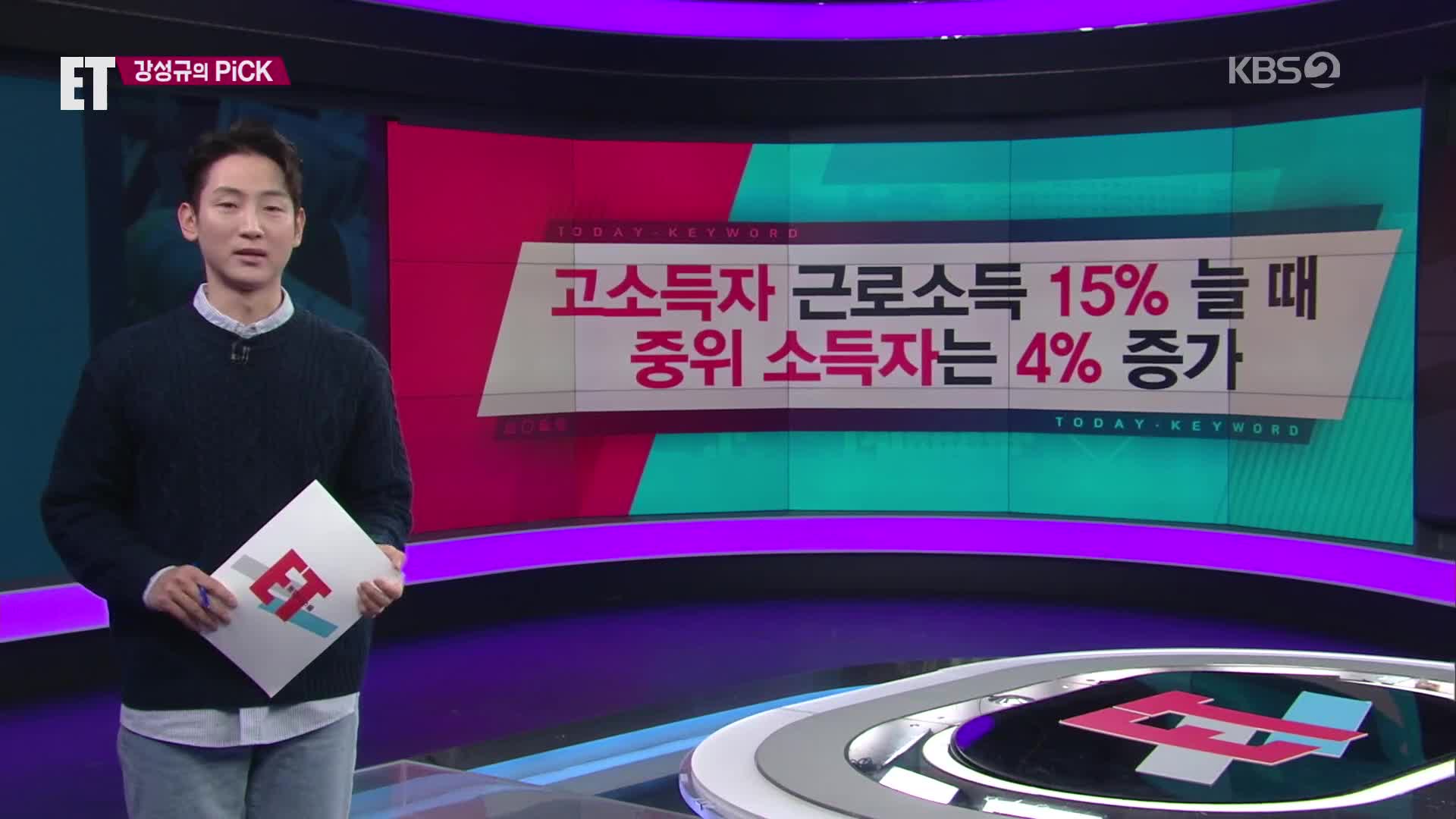 [ET] 고소득자 근로소득 15% 늘 때 중위 소득자는 4% 증가 외