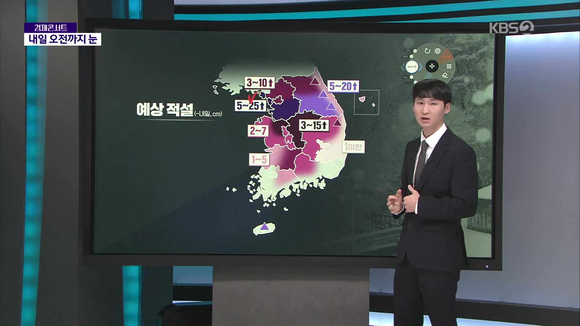 서울 등 중부에 최대 25cm 폭설