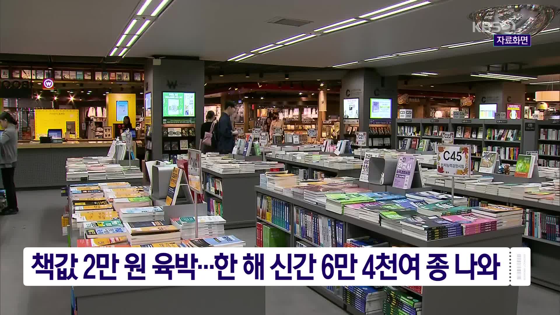책값 2만 원 육박…한 해 신간 6만 4천여 종 나와