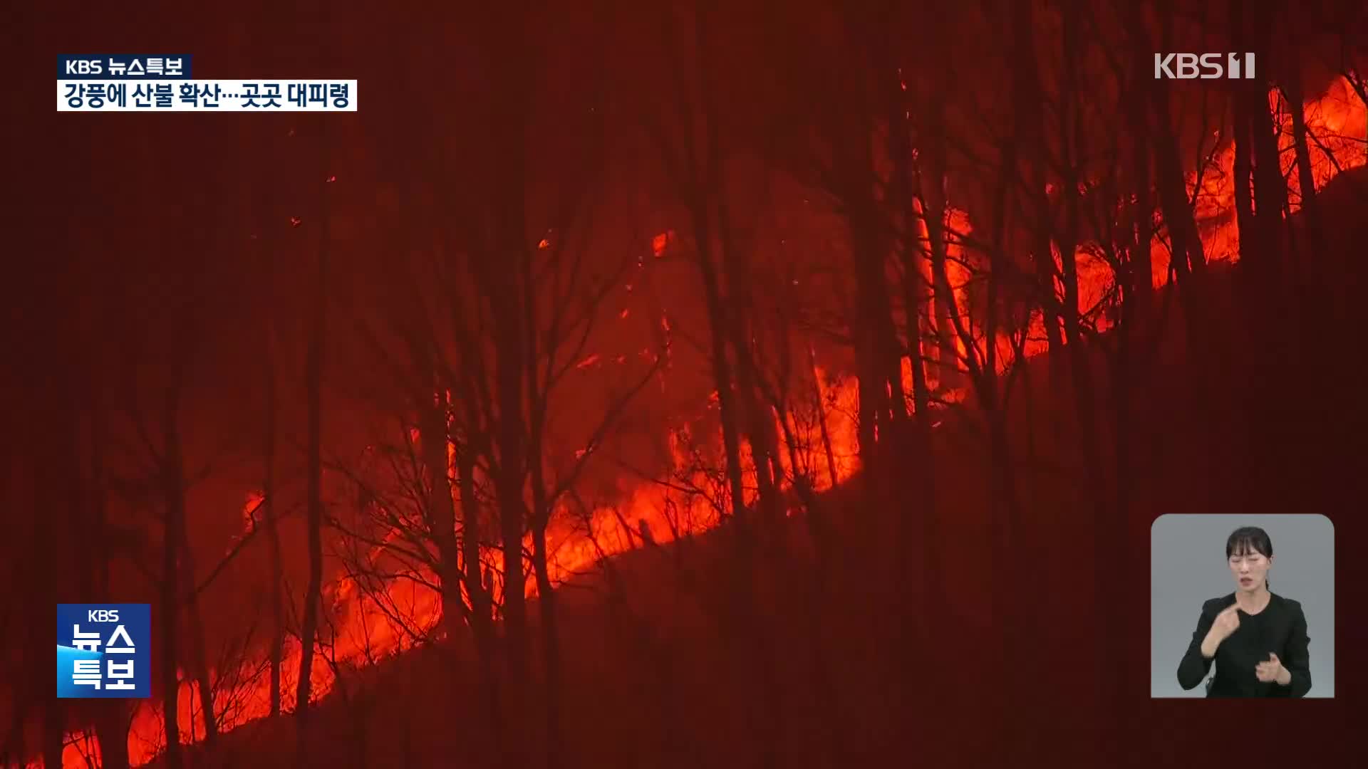 강풍에 산불 확산…곳곳 대피령 [00시 30분 뉴스특보]