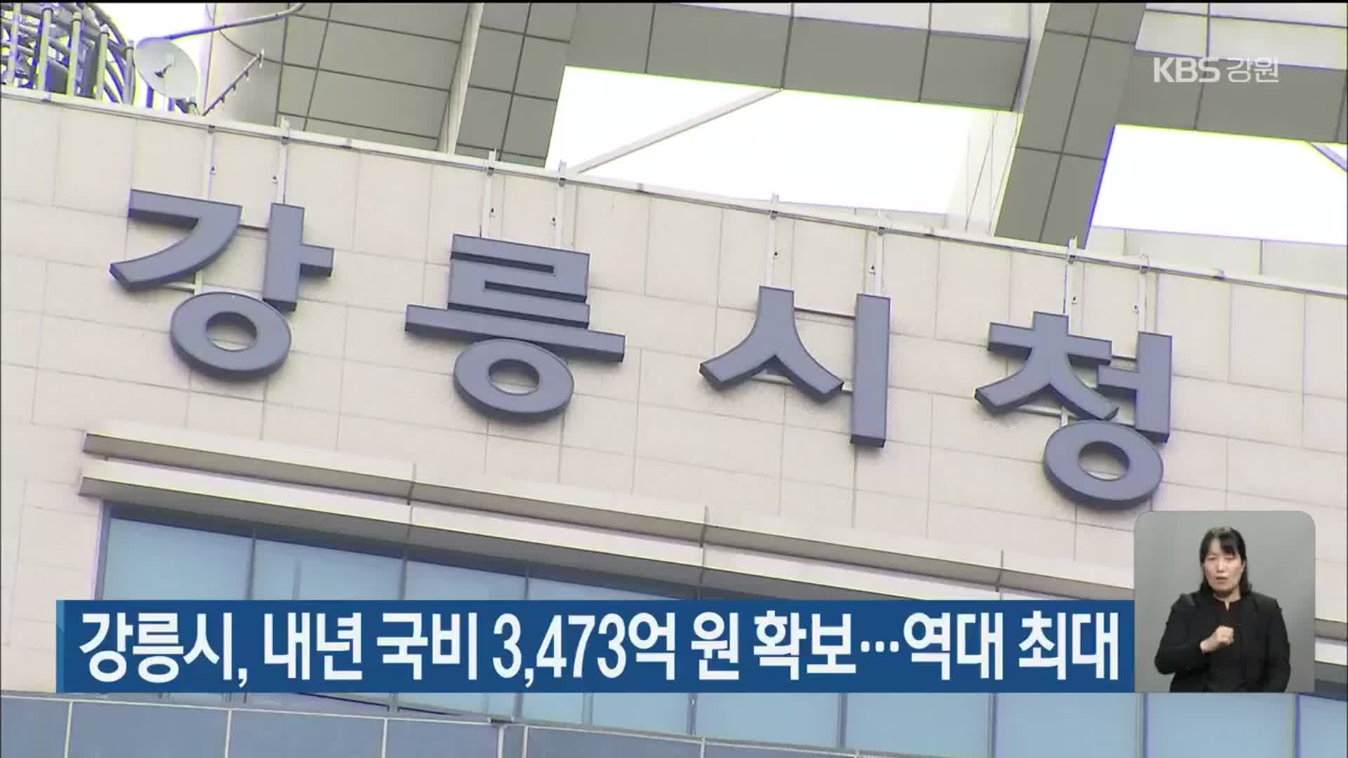 강릉시, 내년 국비 3,473억 원 확보…역대 최대