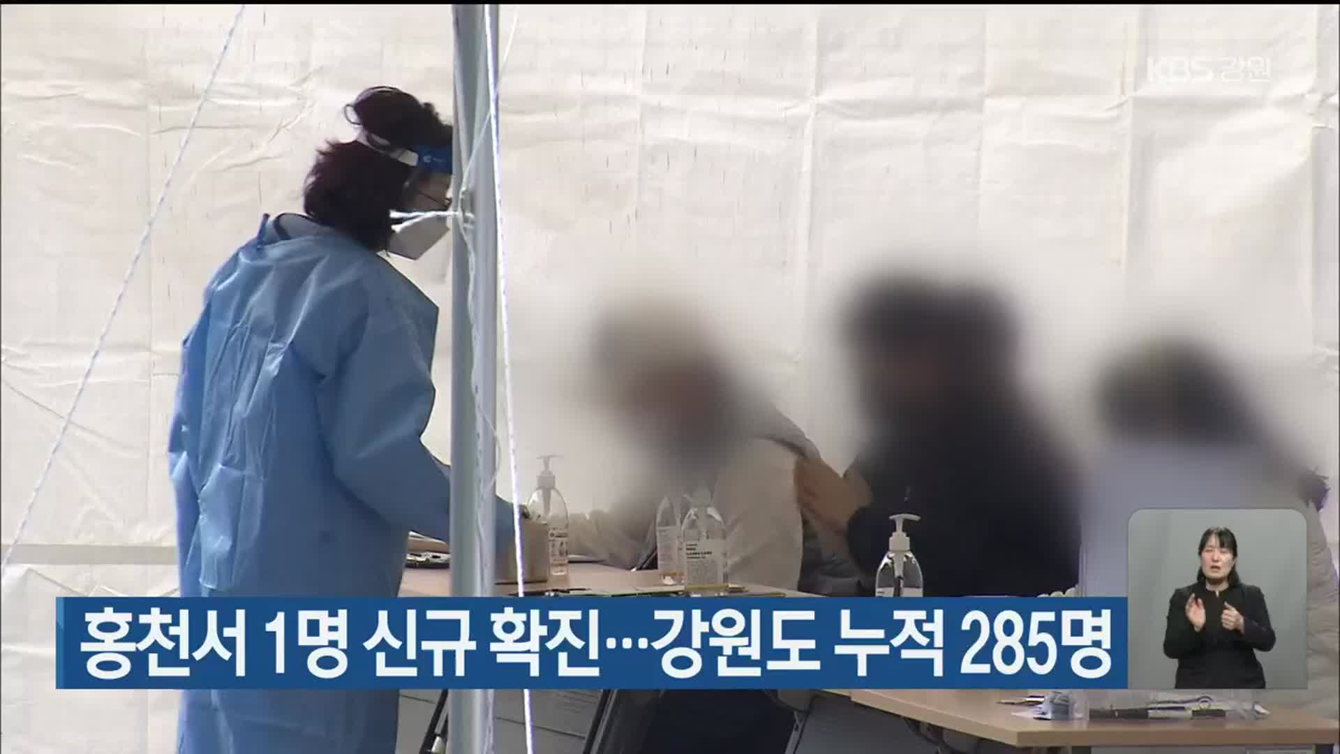 홍천서 1명 신규 확진…강원 누적 285명