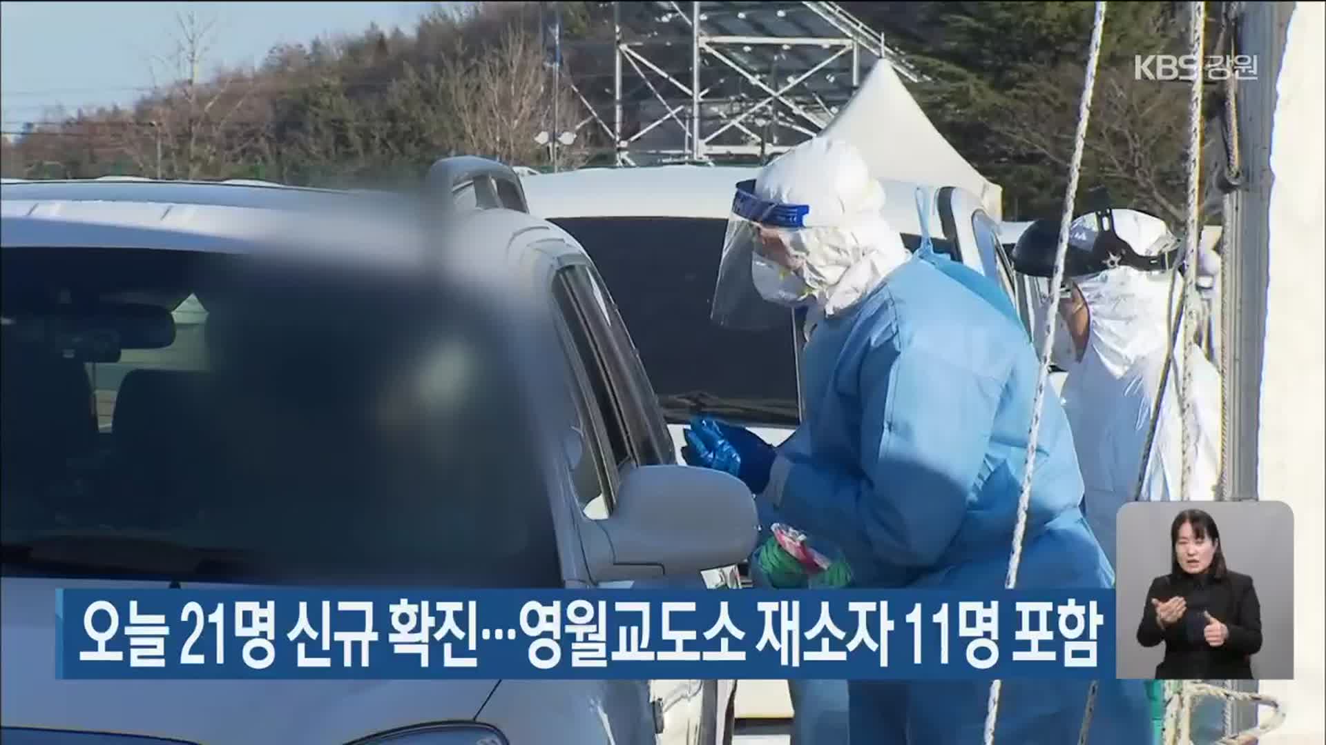 오늘 21명 신규 확진…영월교도소 재소자 11명 포함