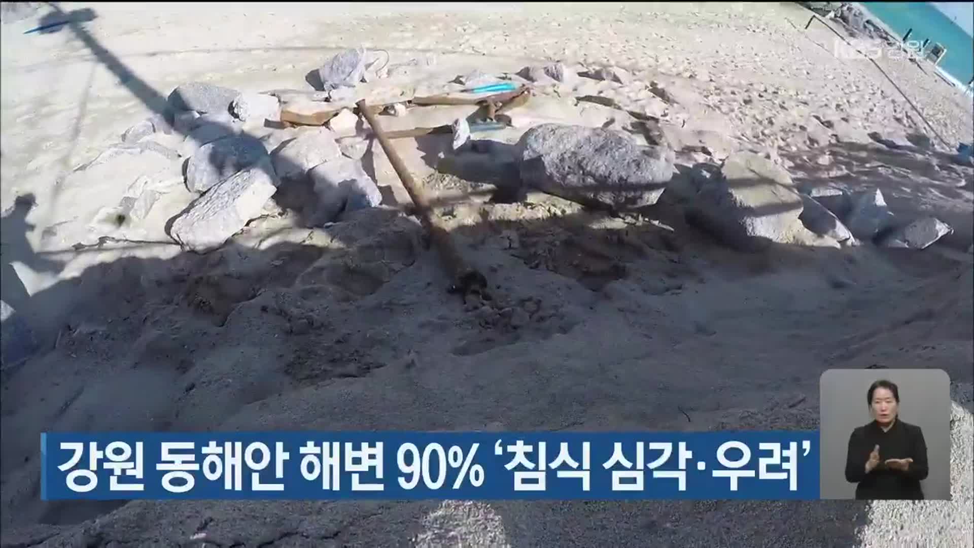 강원 동해안 해변 90% ‘침식 심각·우려’