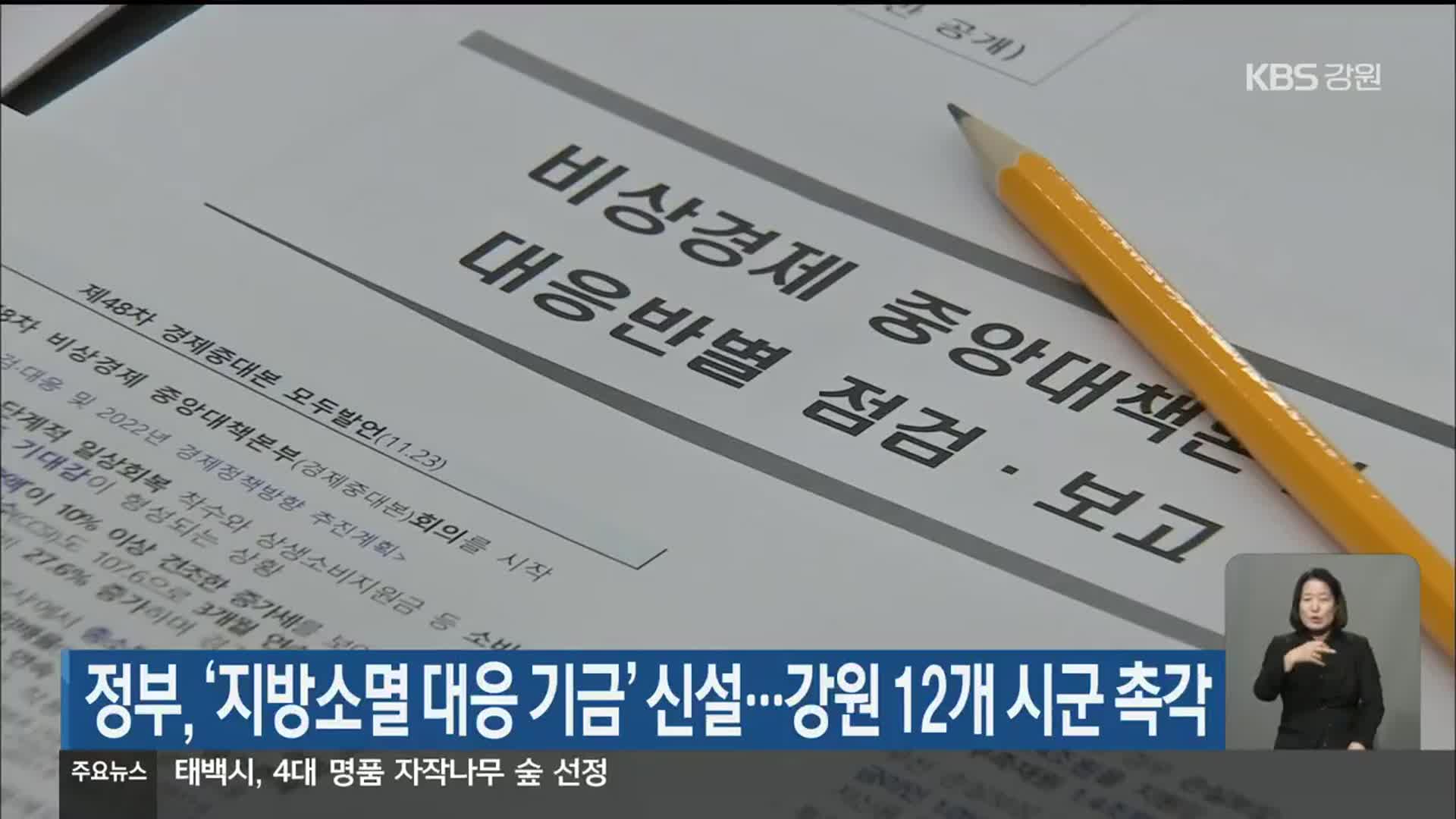정부, ‘지방소멸 대응 기금’ 신설…강원 12개 시군 촉각