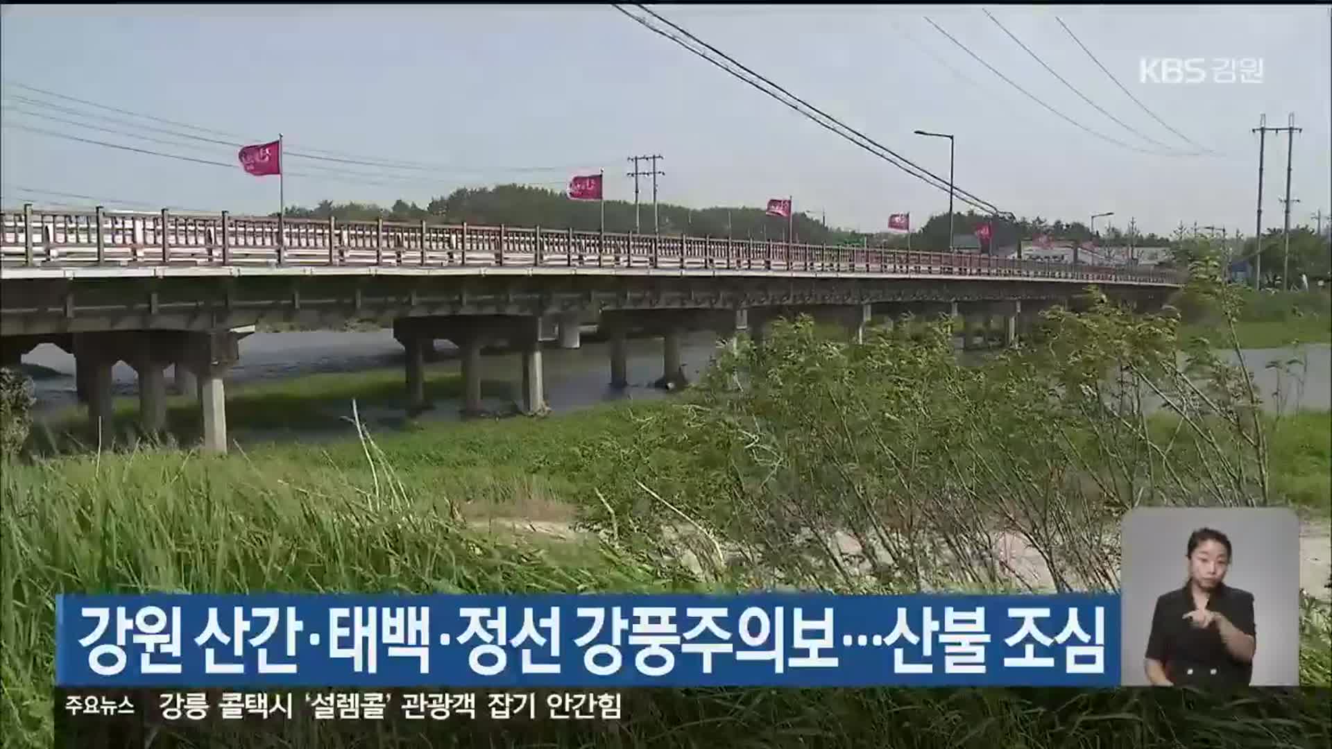 강원 산간·태백·정선  강풍주의보…산불 조심