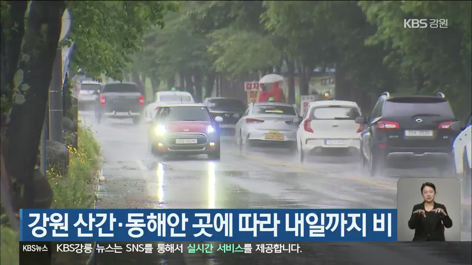 강원 산간·동해안 곳에 따라 내일까지 비