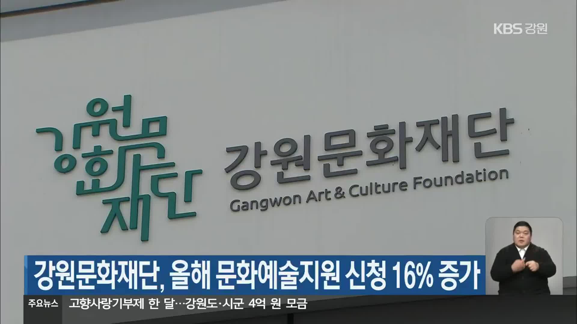 강원문화재단, 올해 문화예술지원 신청 16% 증가
