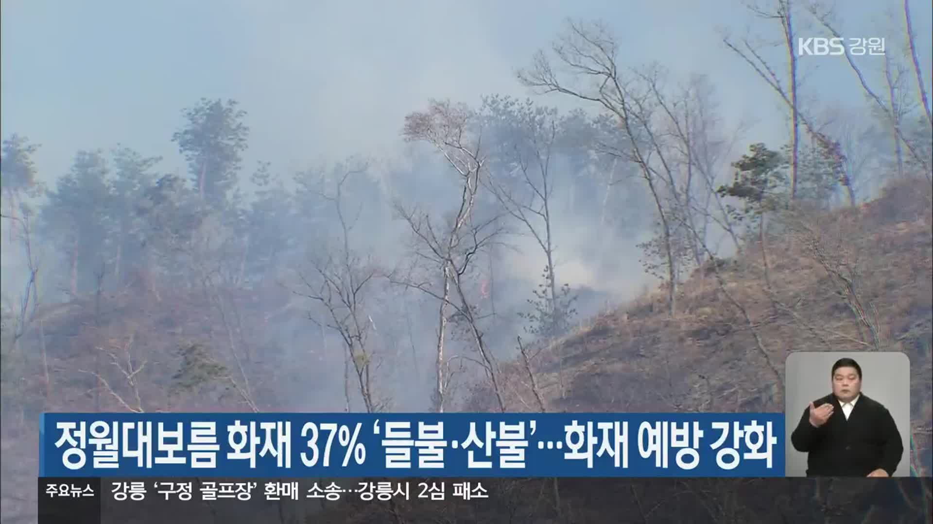 강원, 정월대보름 화재 37% ‘들불·산불’…화재 예방 강화